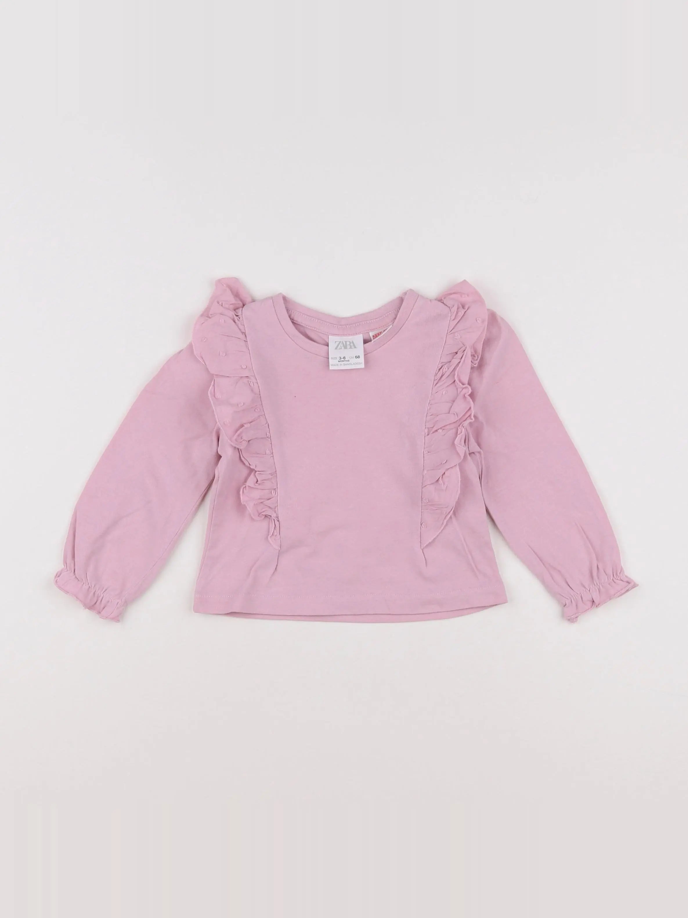 Zara - tee-shirt violet - 3/6 mois