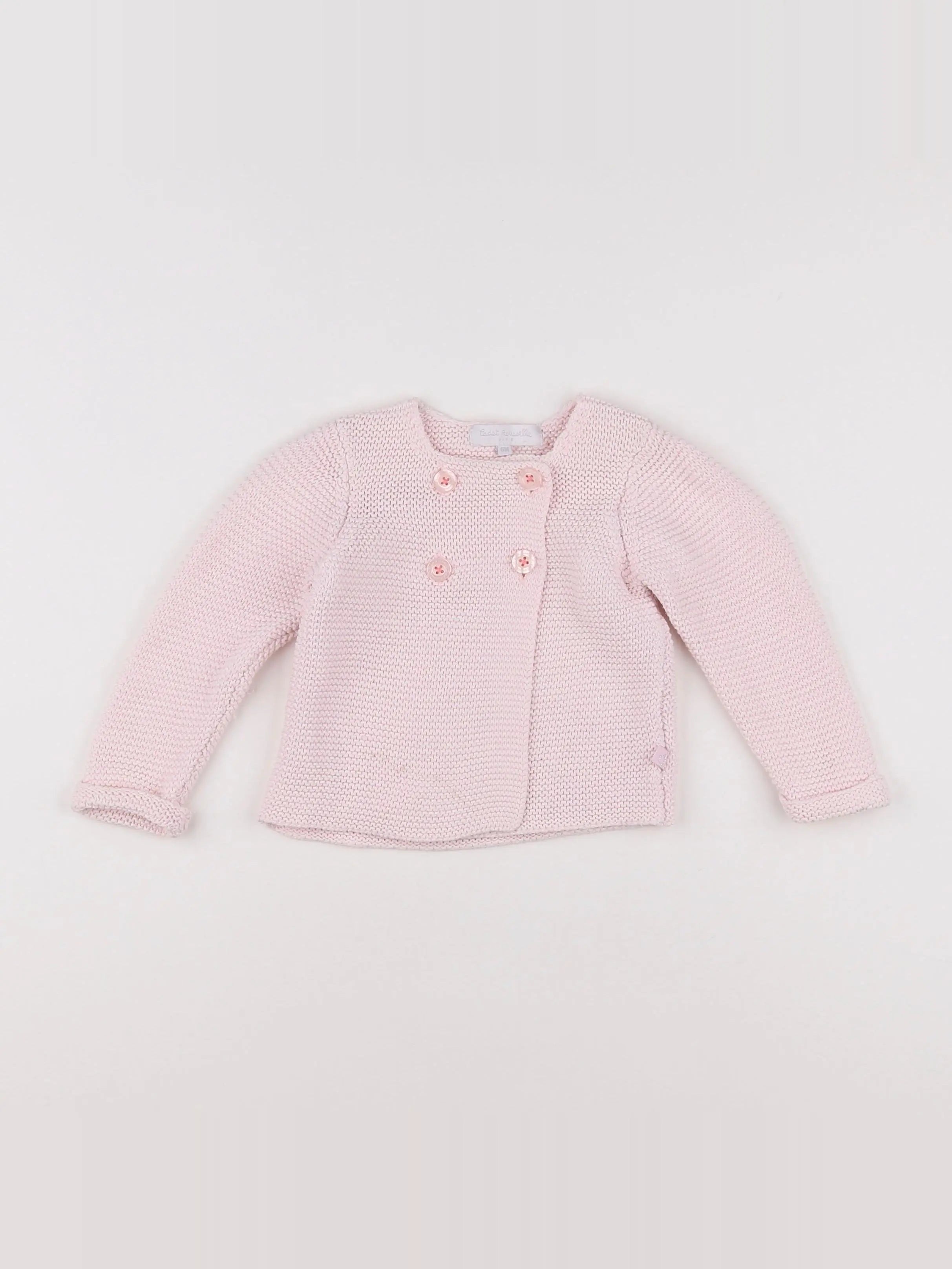 Cadet Rousselle - gilet rose - 6 mois