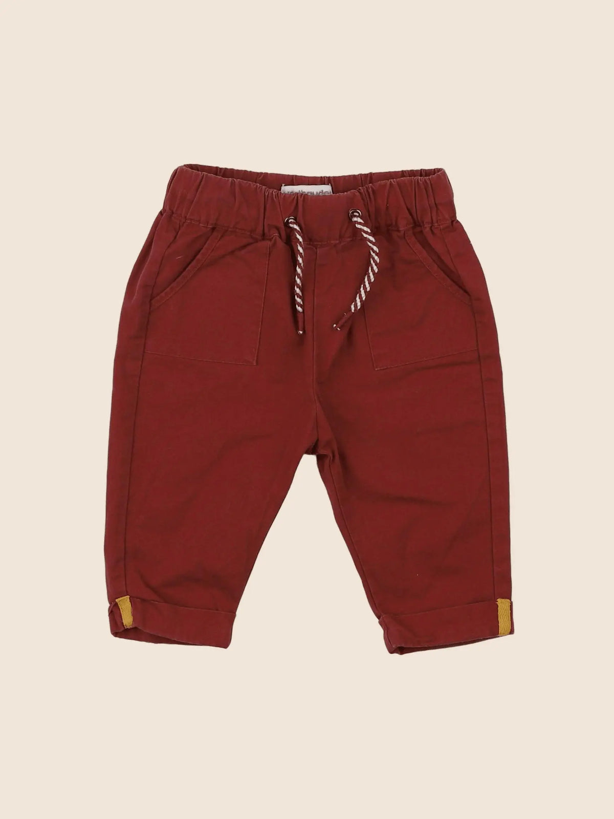 Vertbaudet - pantalon rouge - 6 mois