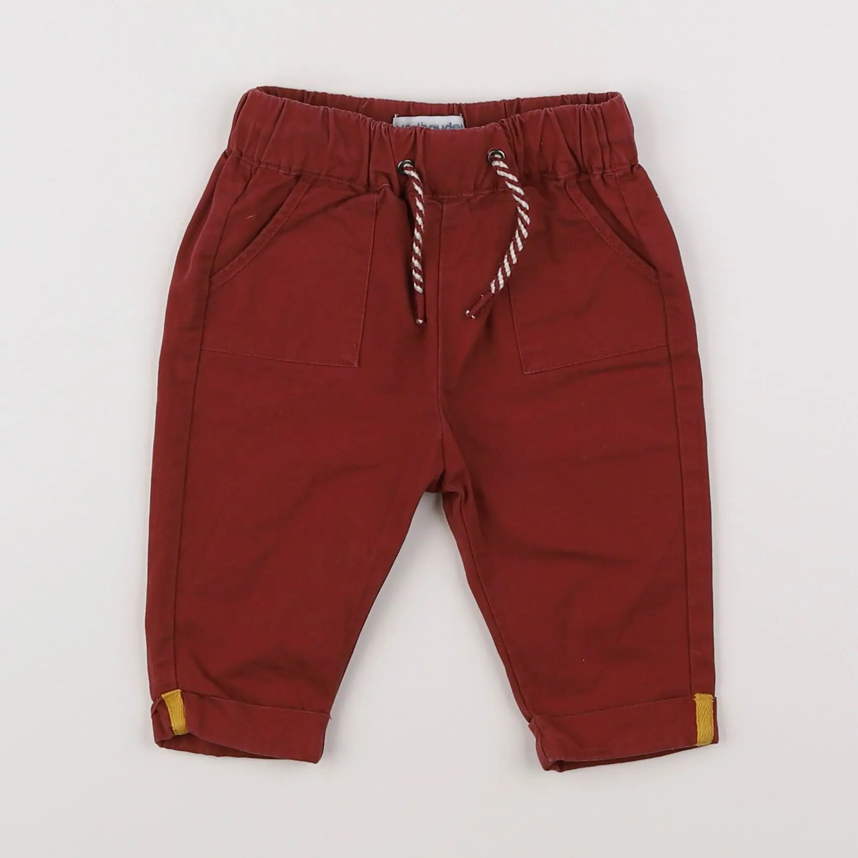 Vertbaudet - pantalon rouge - 6 mois