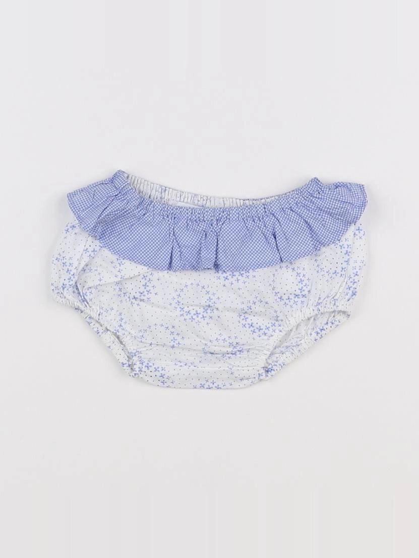 Jacadi - bloomer blanc, bleu - 3 mois