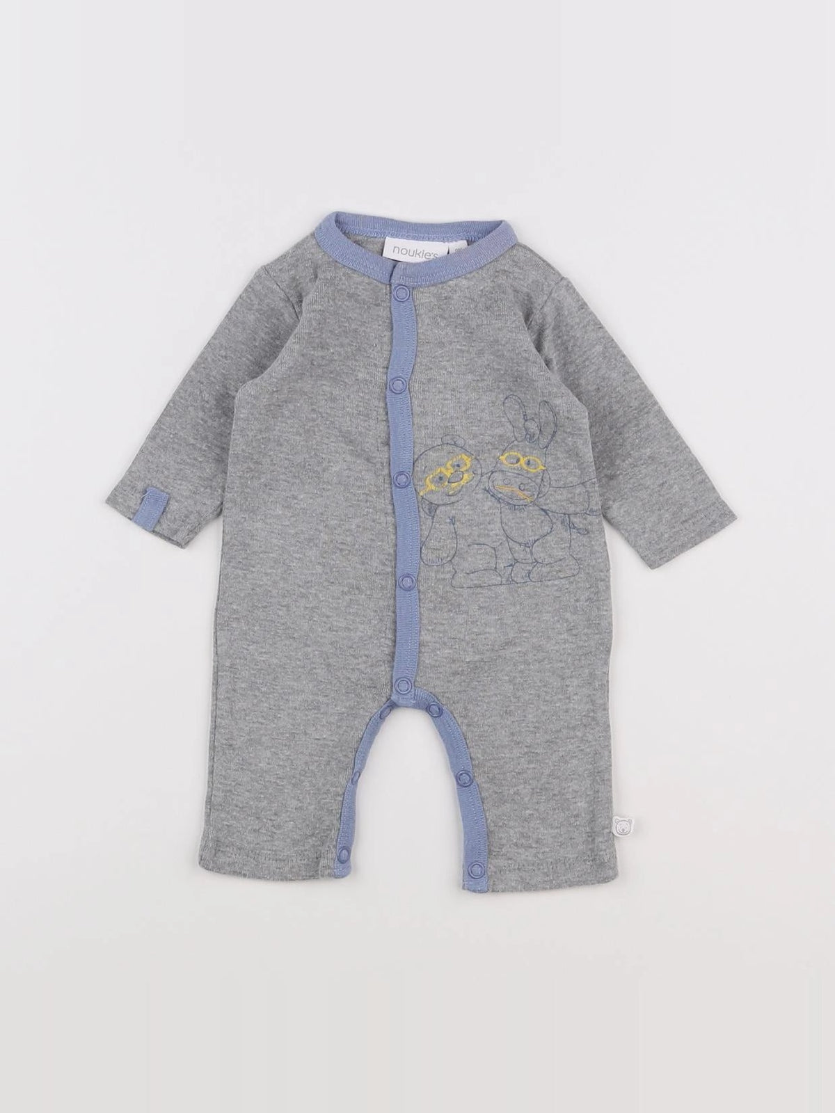 Noukie's - pyjama coton gris - 0 mois