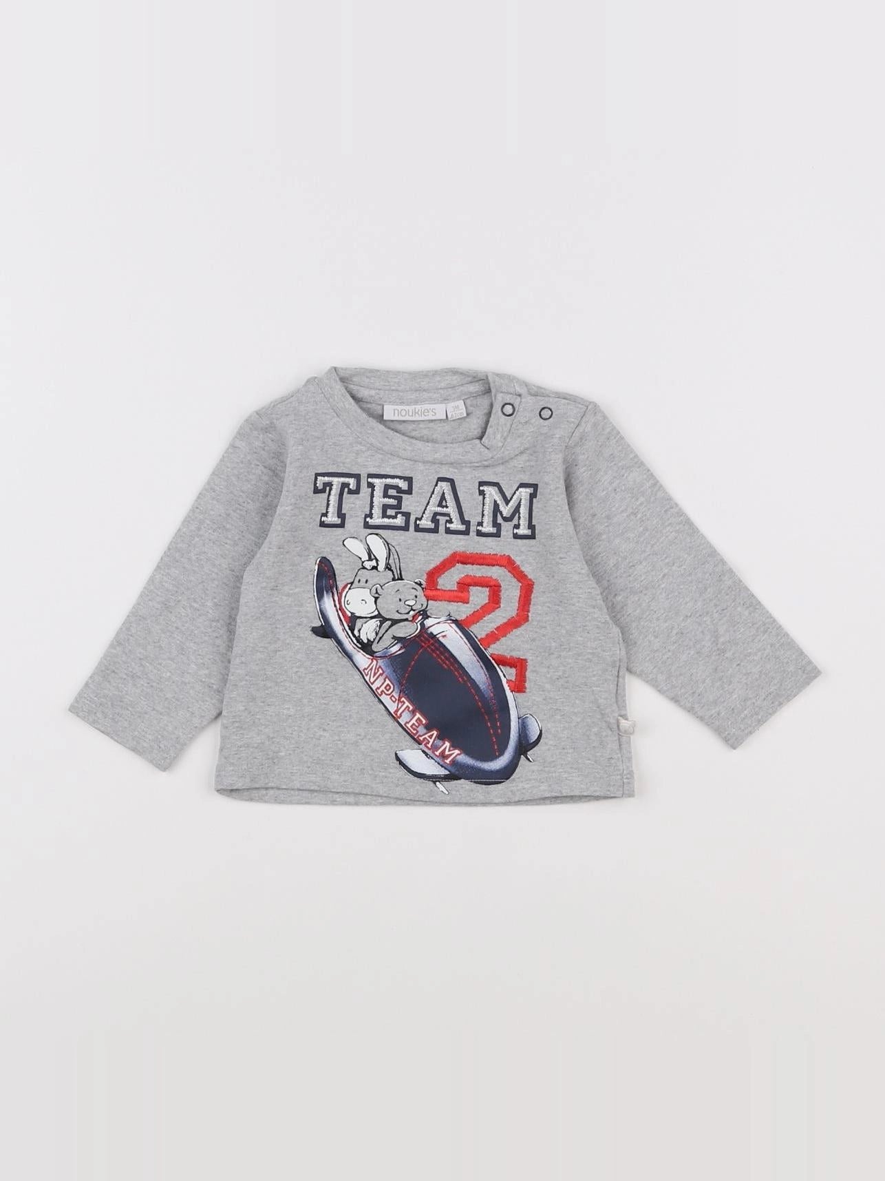 Noukie's - tee-shirt gris - 3 mois