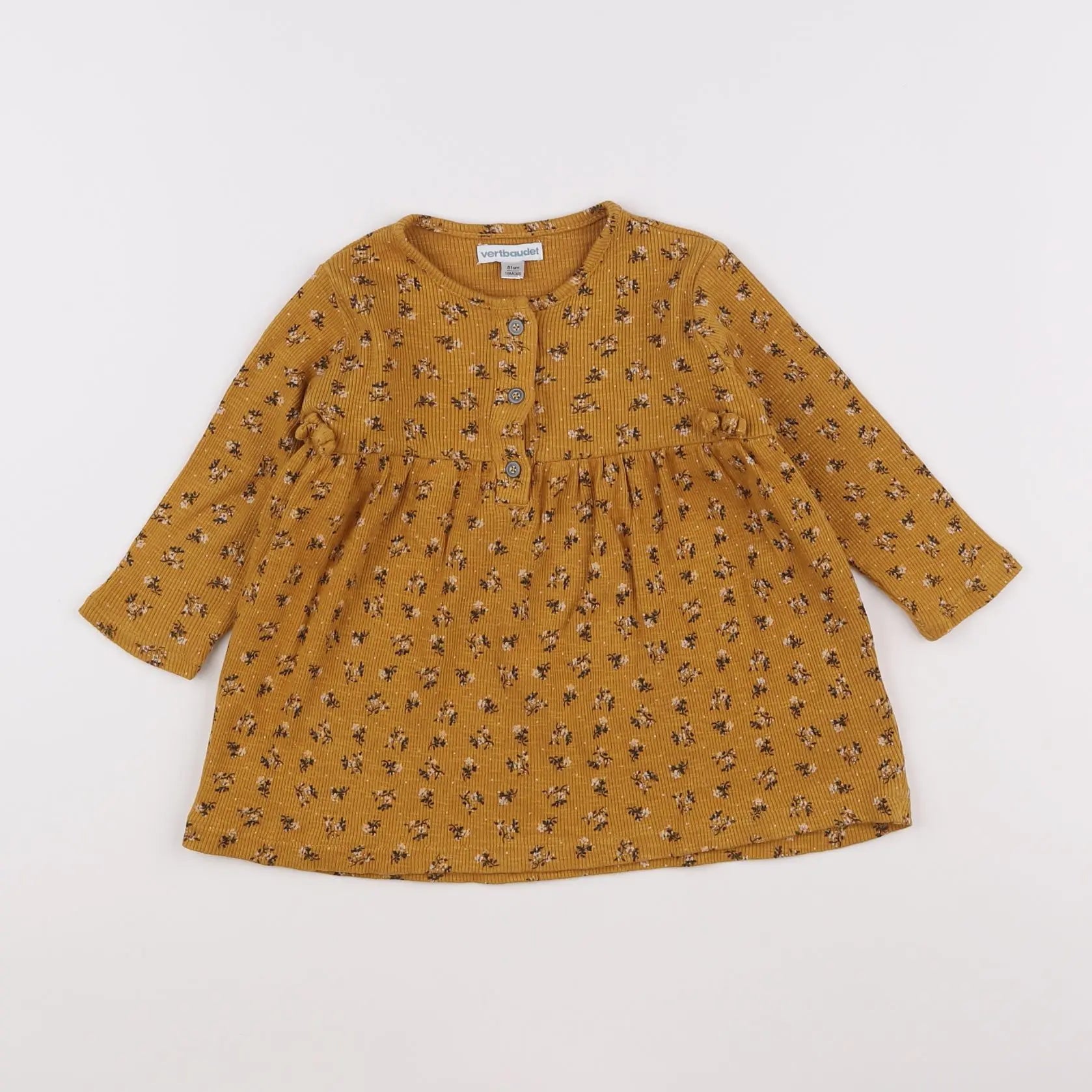 Vertbaudet - robe jaune - 18 mois