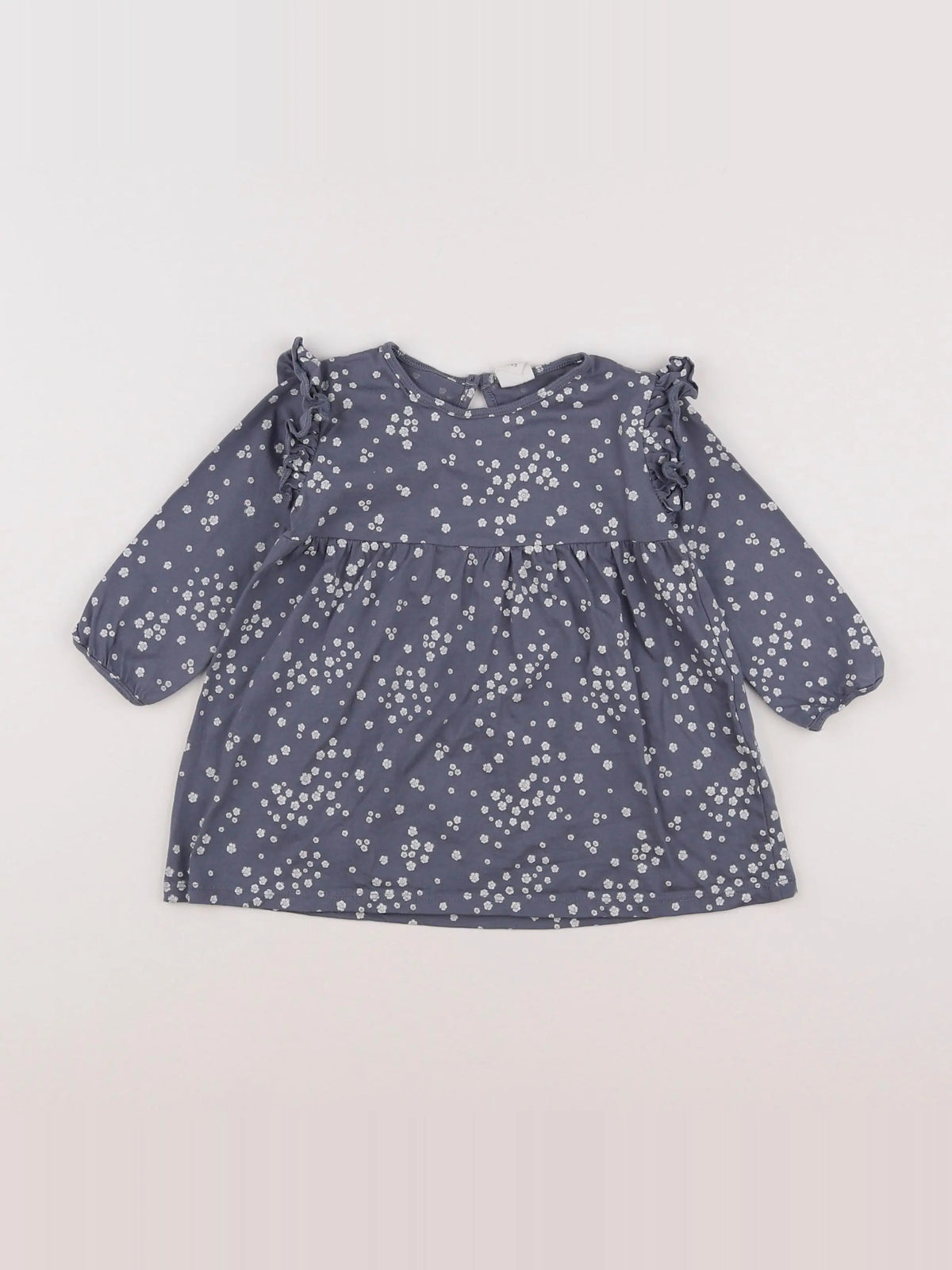 H&M - robe bleu - 6/9 mois