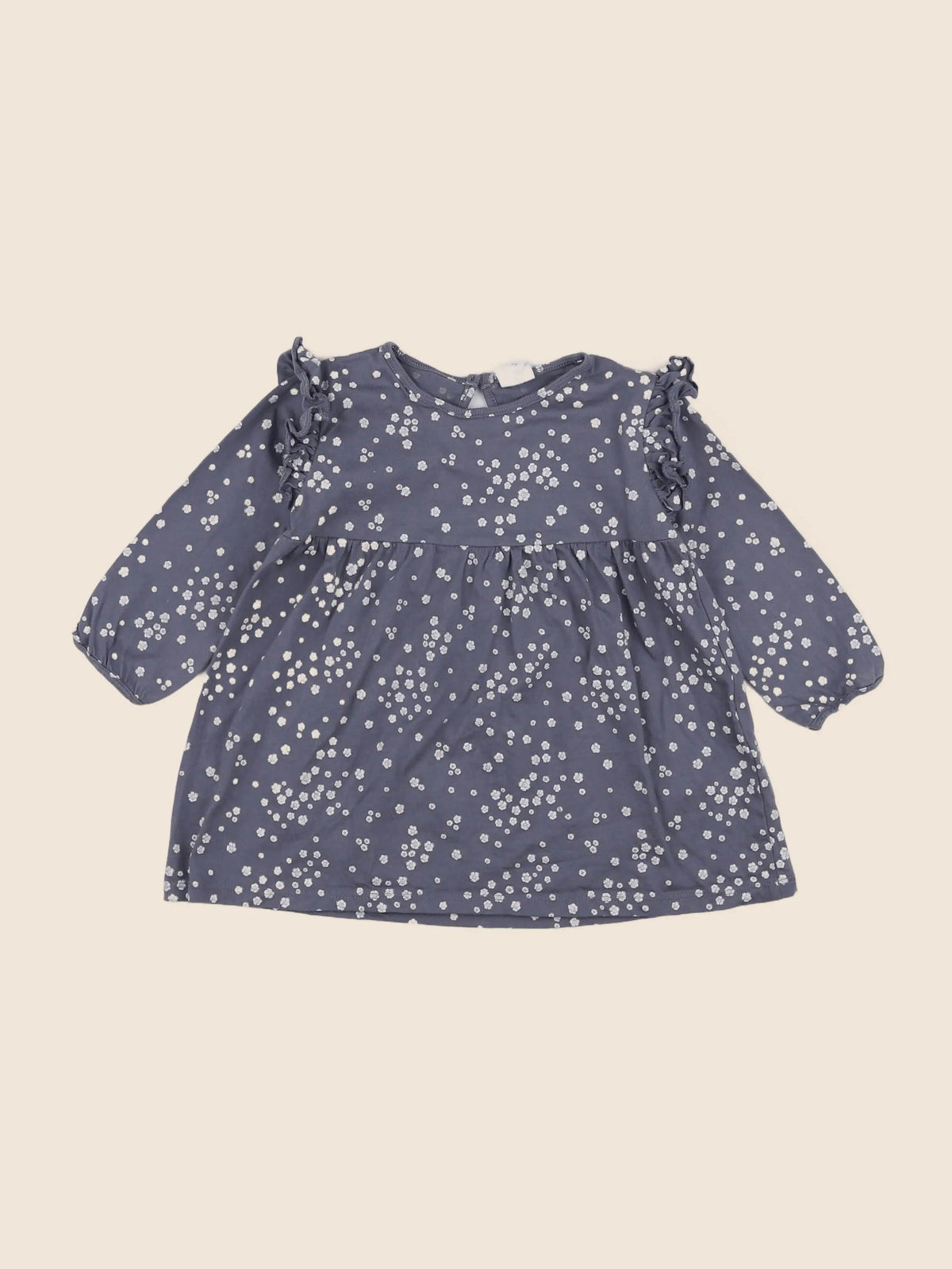 H&M - robe bleu - 6/9 mois