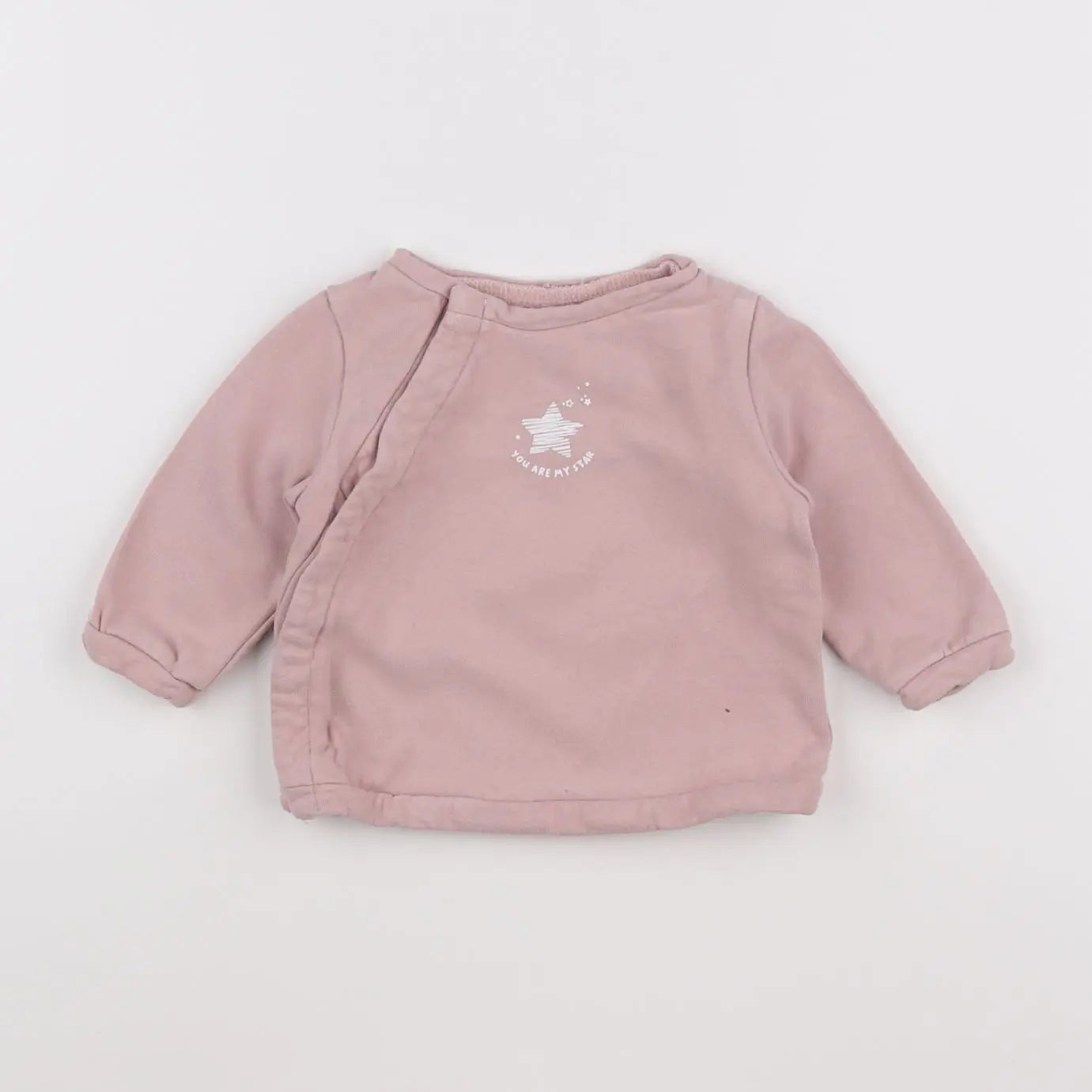 Vertbaudet - sweat rose - 6 mois