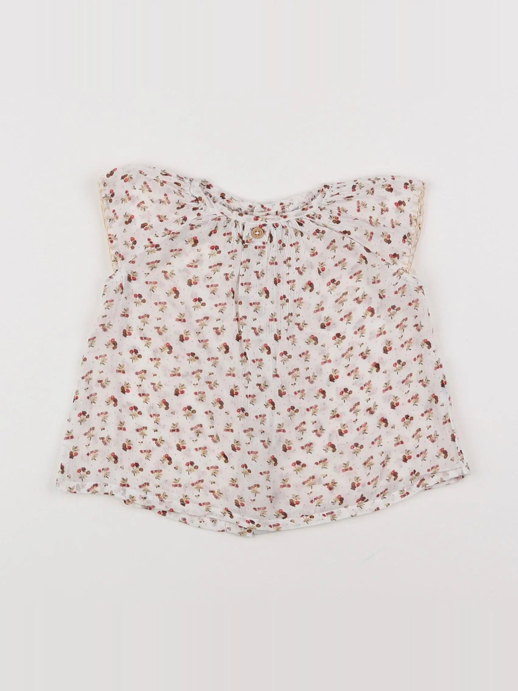 Boutchou - blouse marron - 6 mois