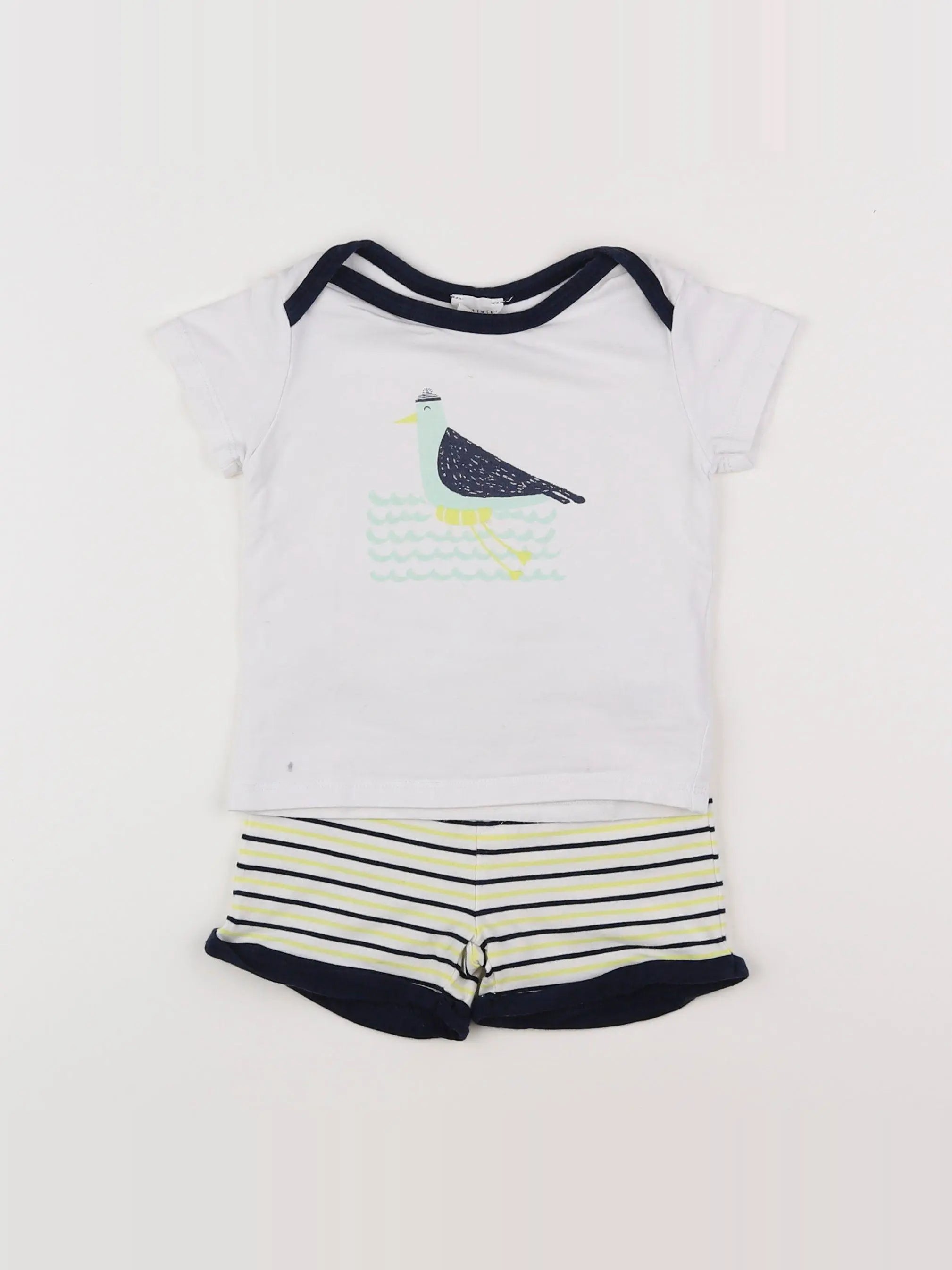 Carrément Beau - ensemble bleu - 12 mois