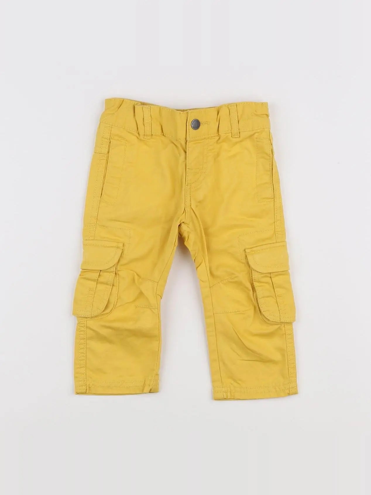 Vertbaudet - pantalon jaune - 12 mois