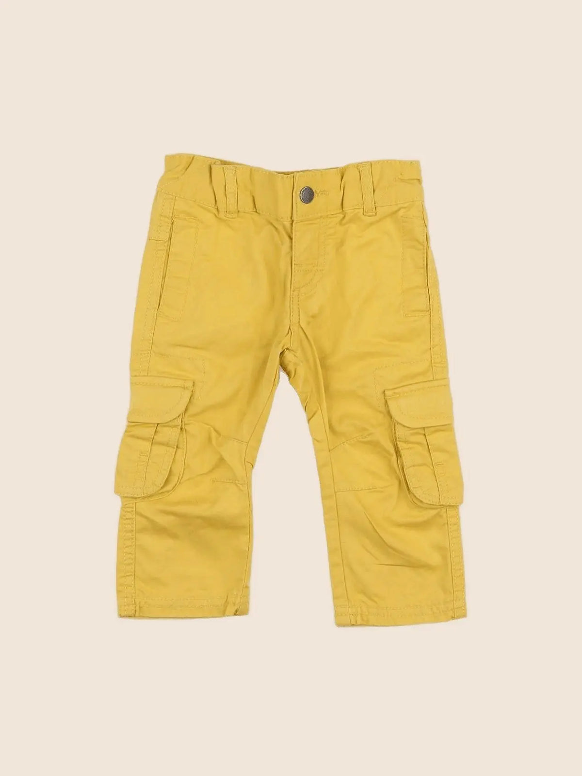 Vertbaudet - pantalon jaune - 12 mois