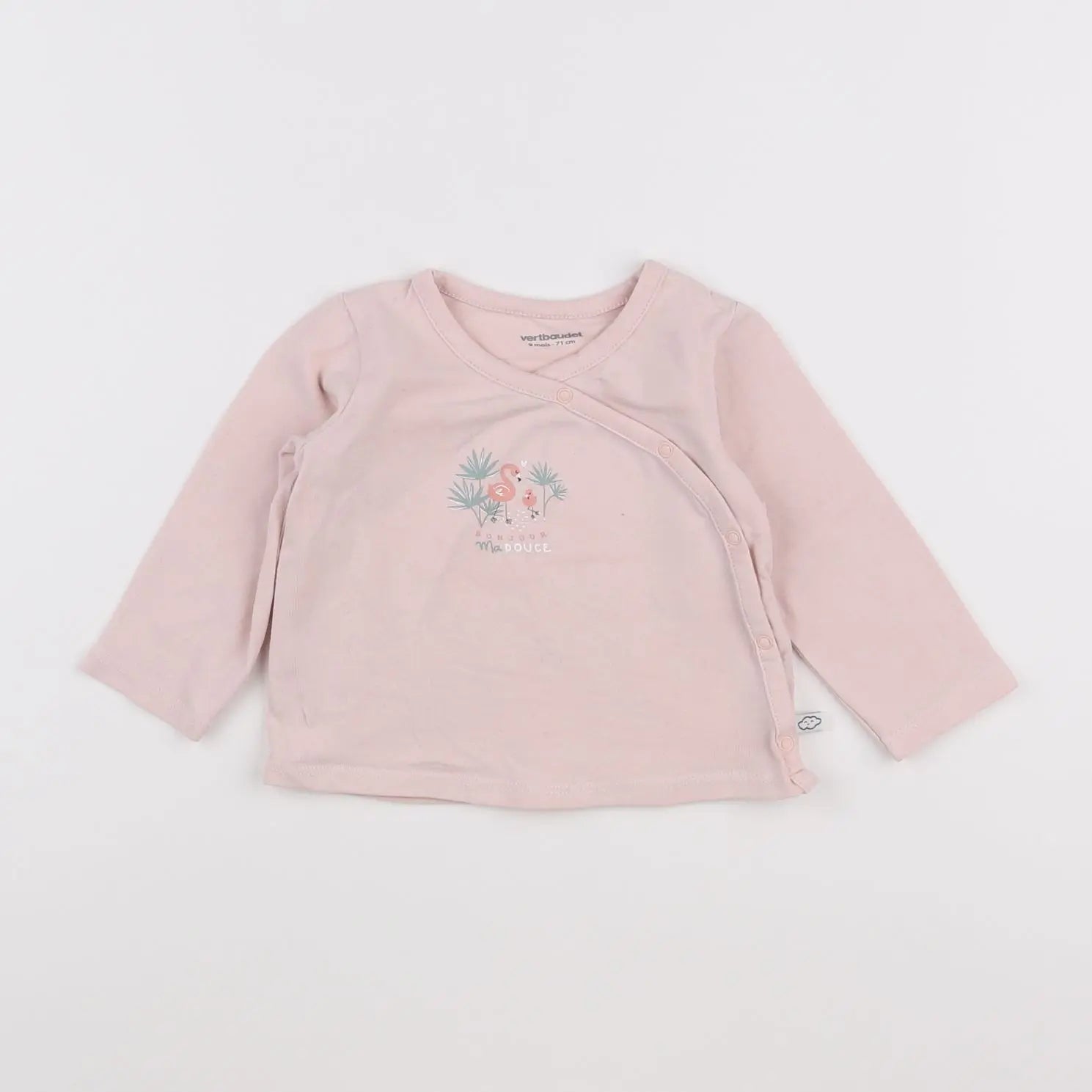Vertbaudet - tee-shirt rose - 9 mois