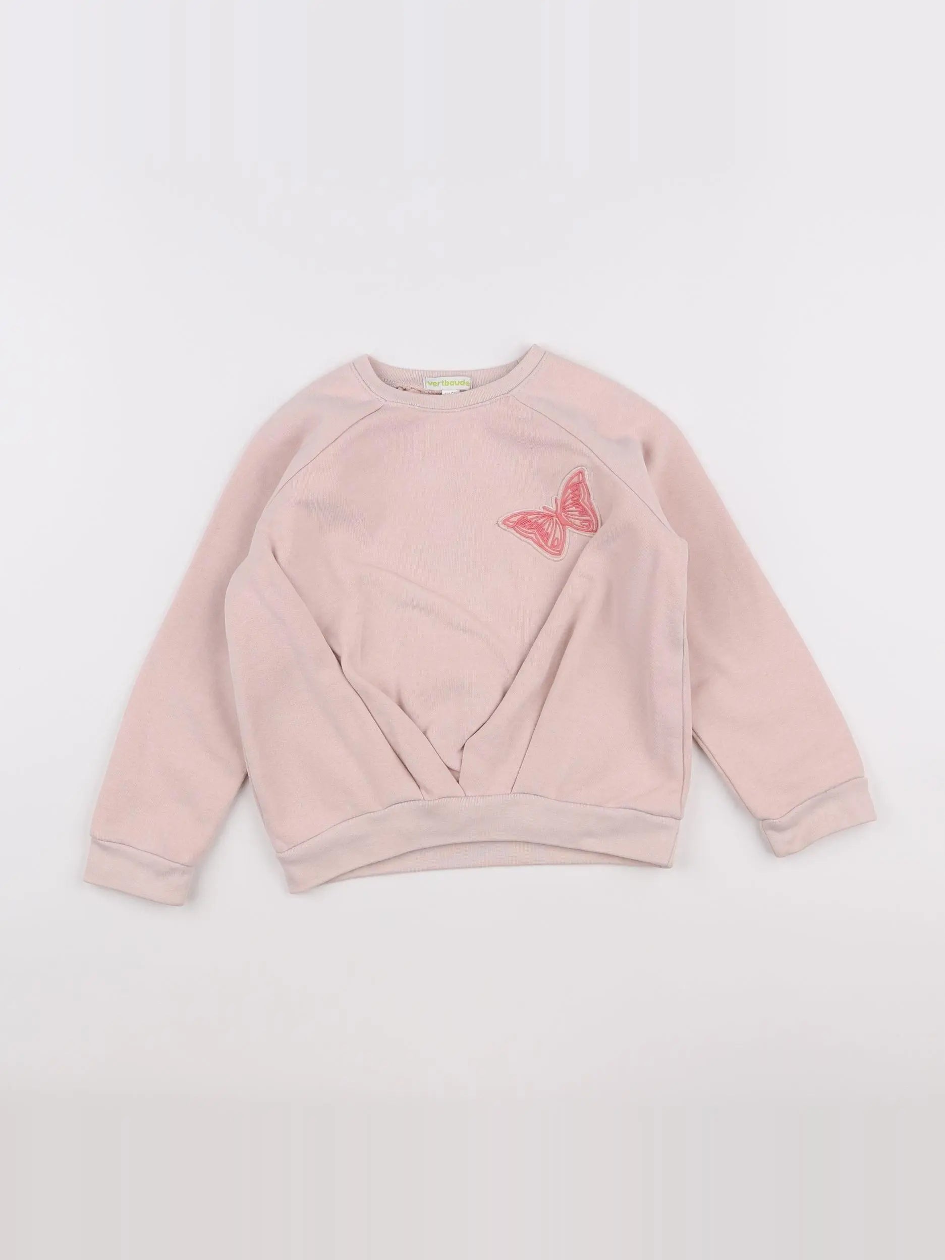 Vertbaudet - sweat rose - 6 ans