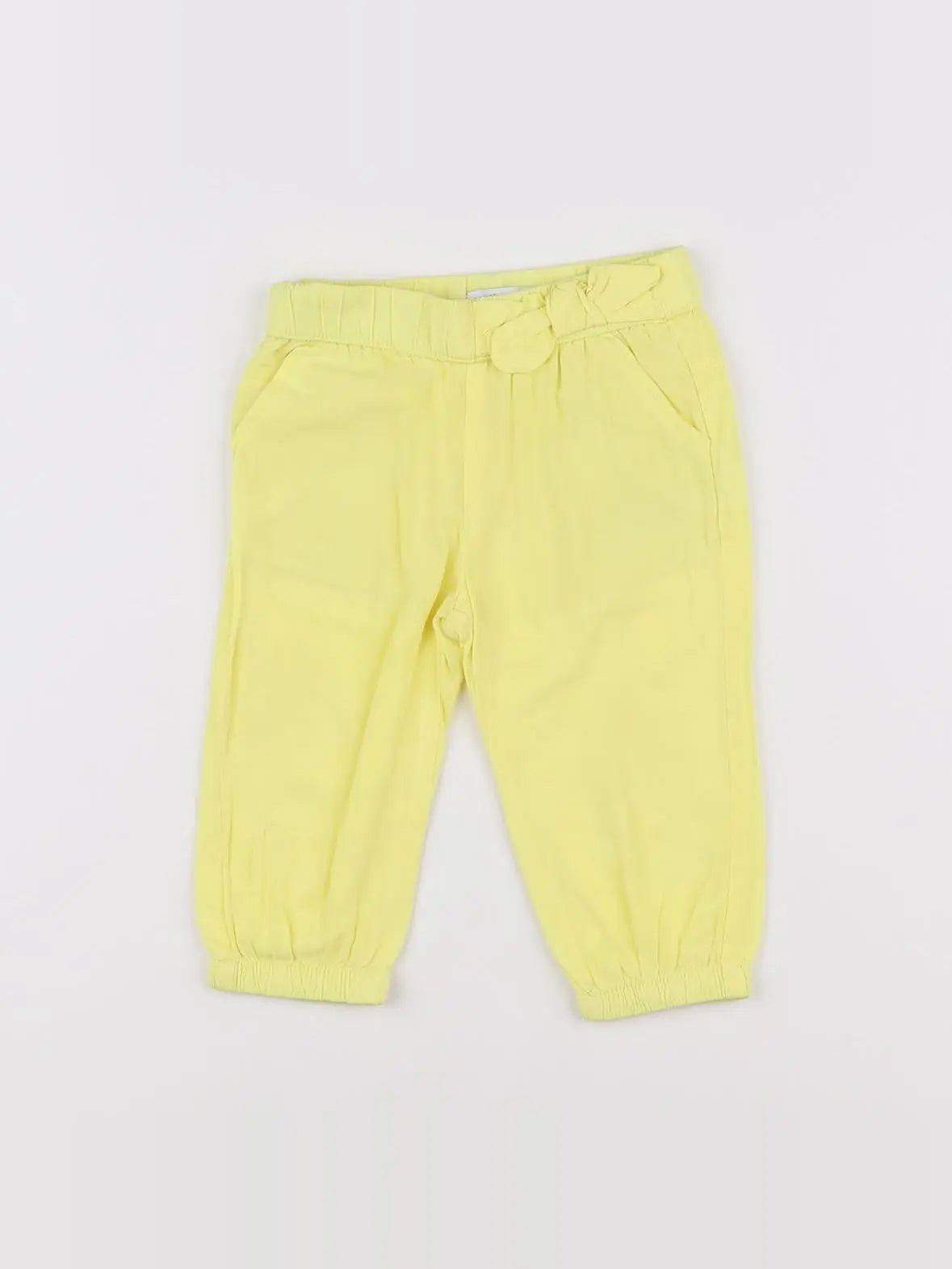 Vertbaudet - pantalon jaune - 9 mois