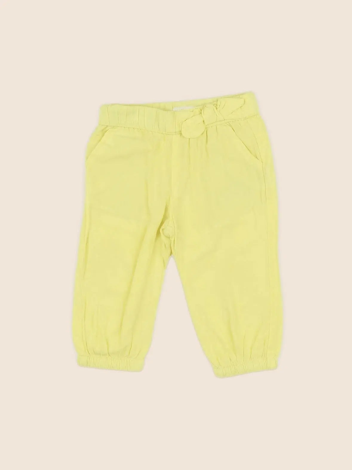 Vertbaudet - pantalon jaune - 9 mois