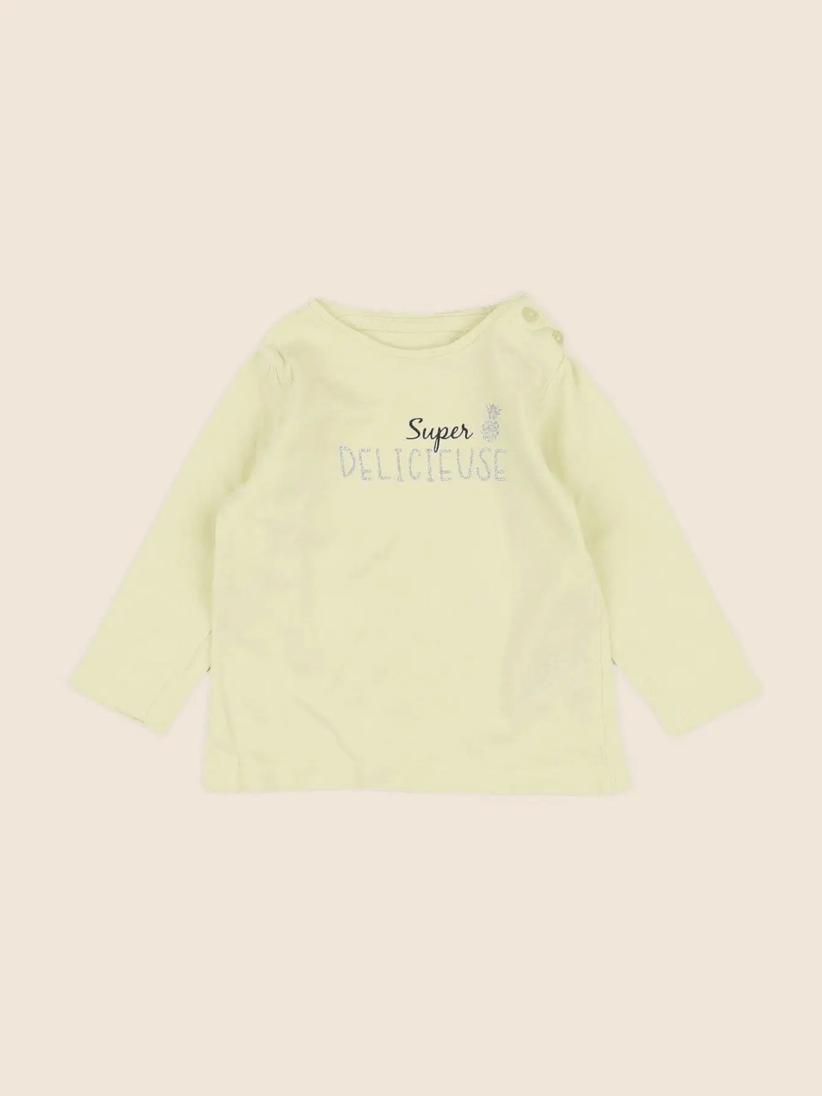 Vertbaudet - tee-shirt jaune - 9 mois