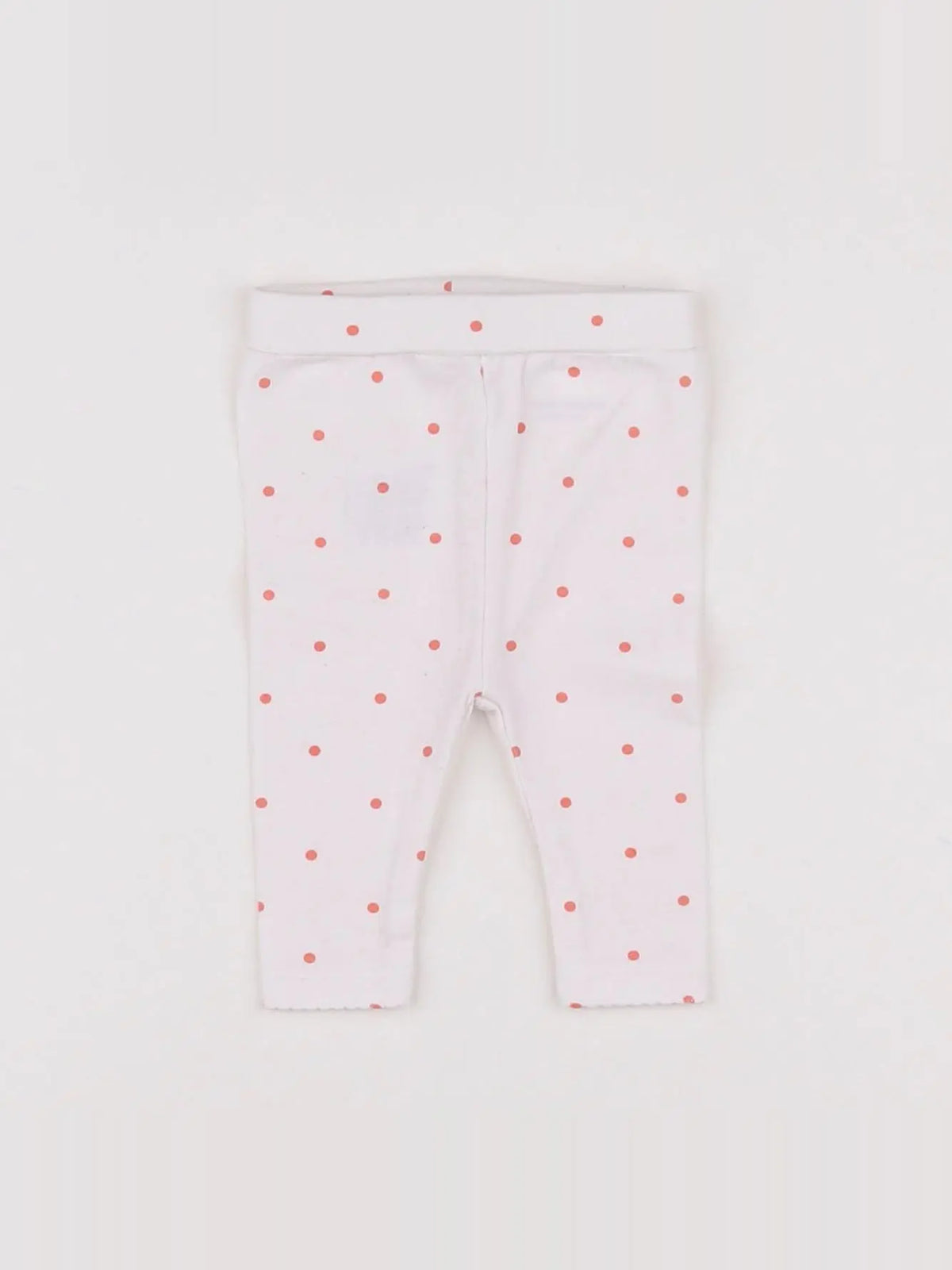 Vertbaudet - legging rose, blanc - 1 mois