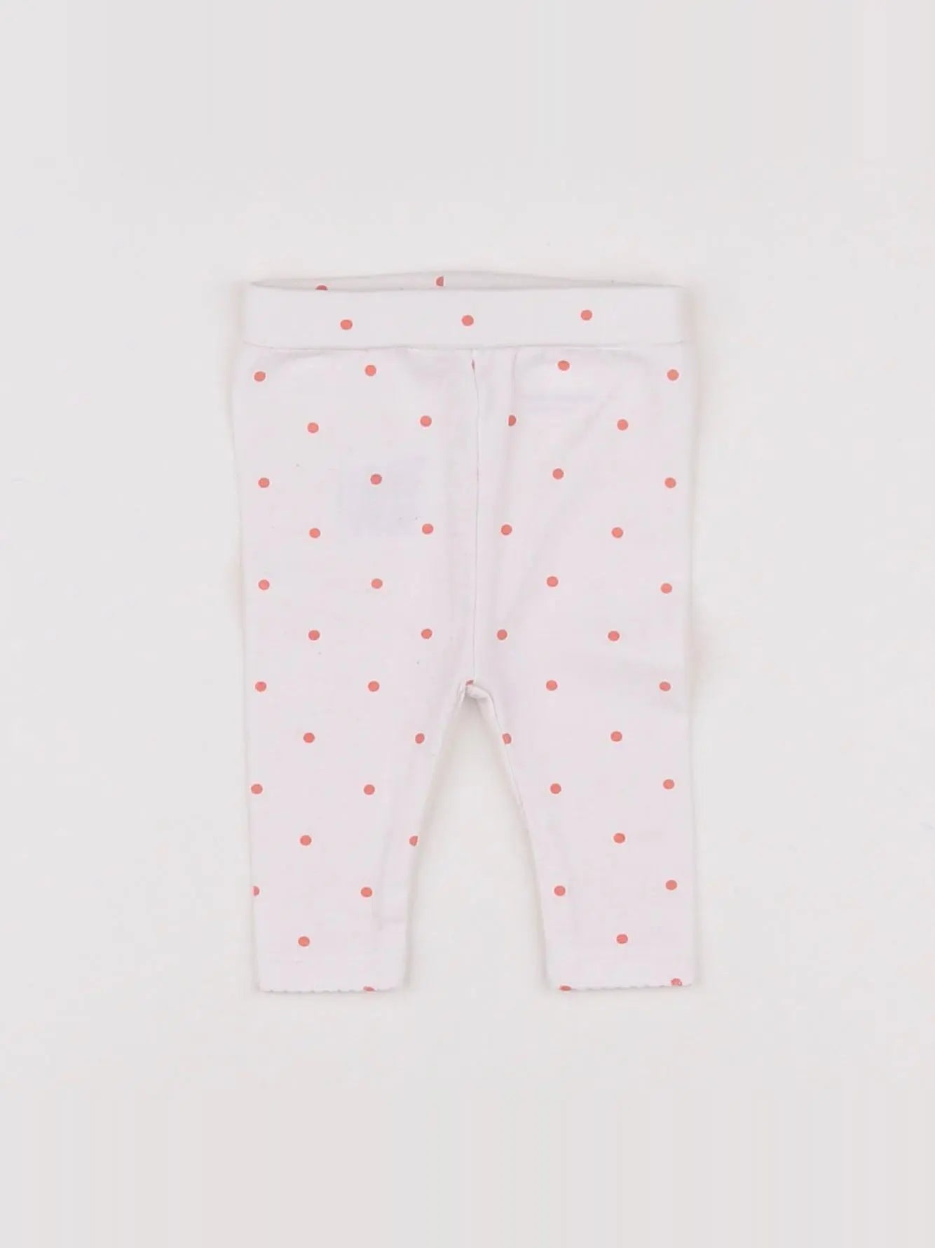Vertbaudet - legging rose, blanc - 1 mois