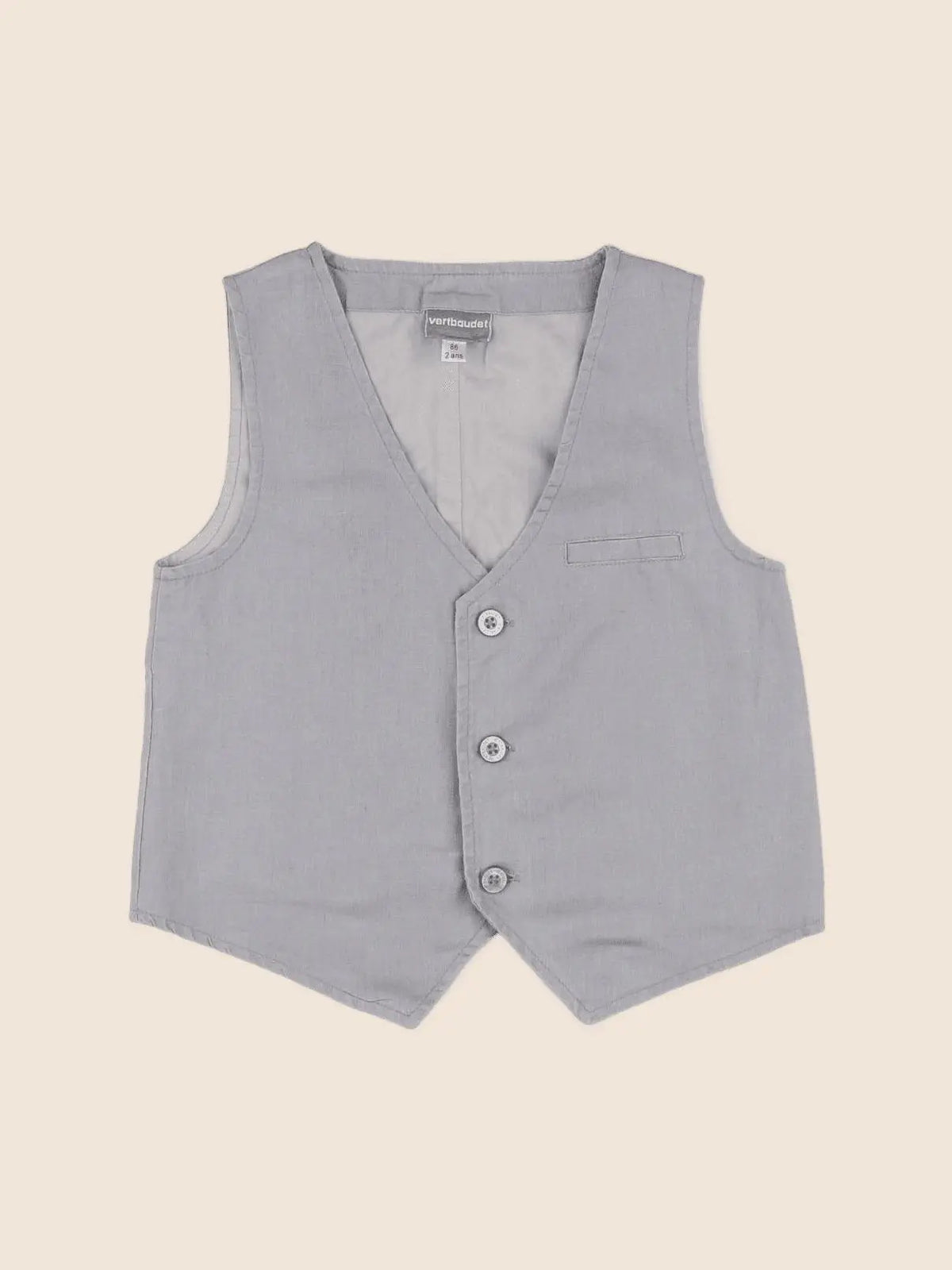 Vertbaudet - gilet gris - 2 ans