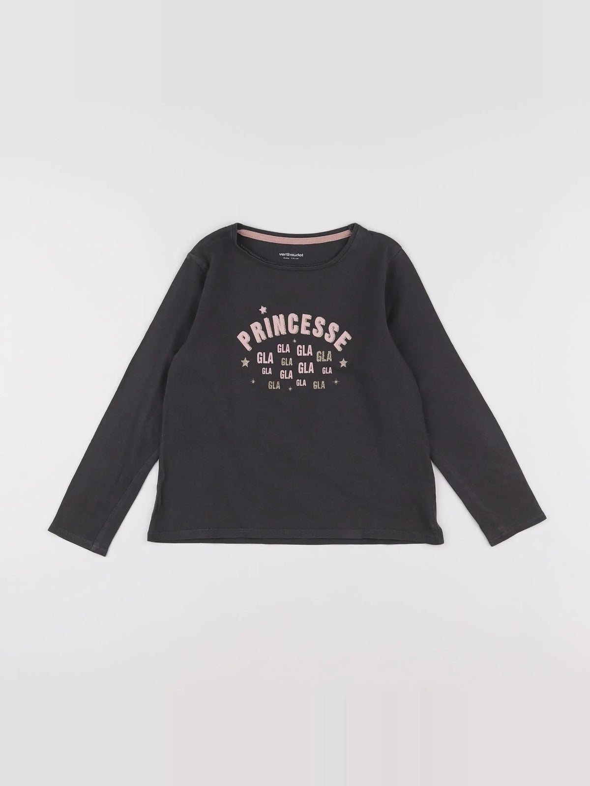 Vertbaudet - tee-shirt gris - 6 ans