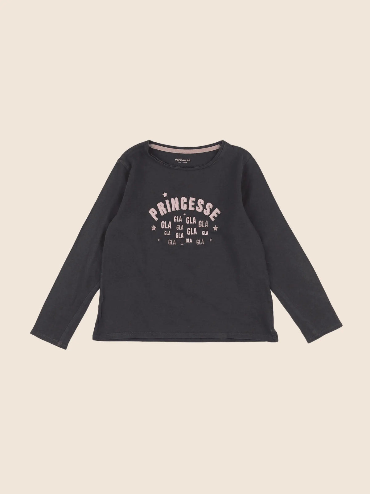 Vertbaudet - tee-shirt gris - 6 ans