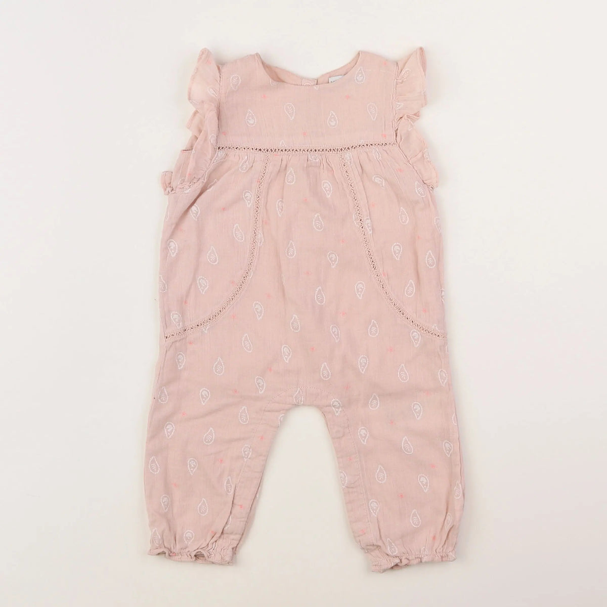Vertbaudet - combinaison rose - 6 mois