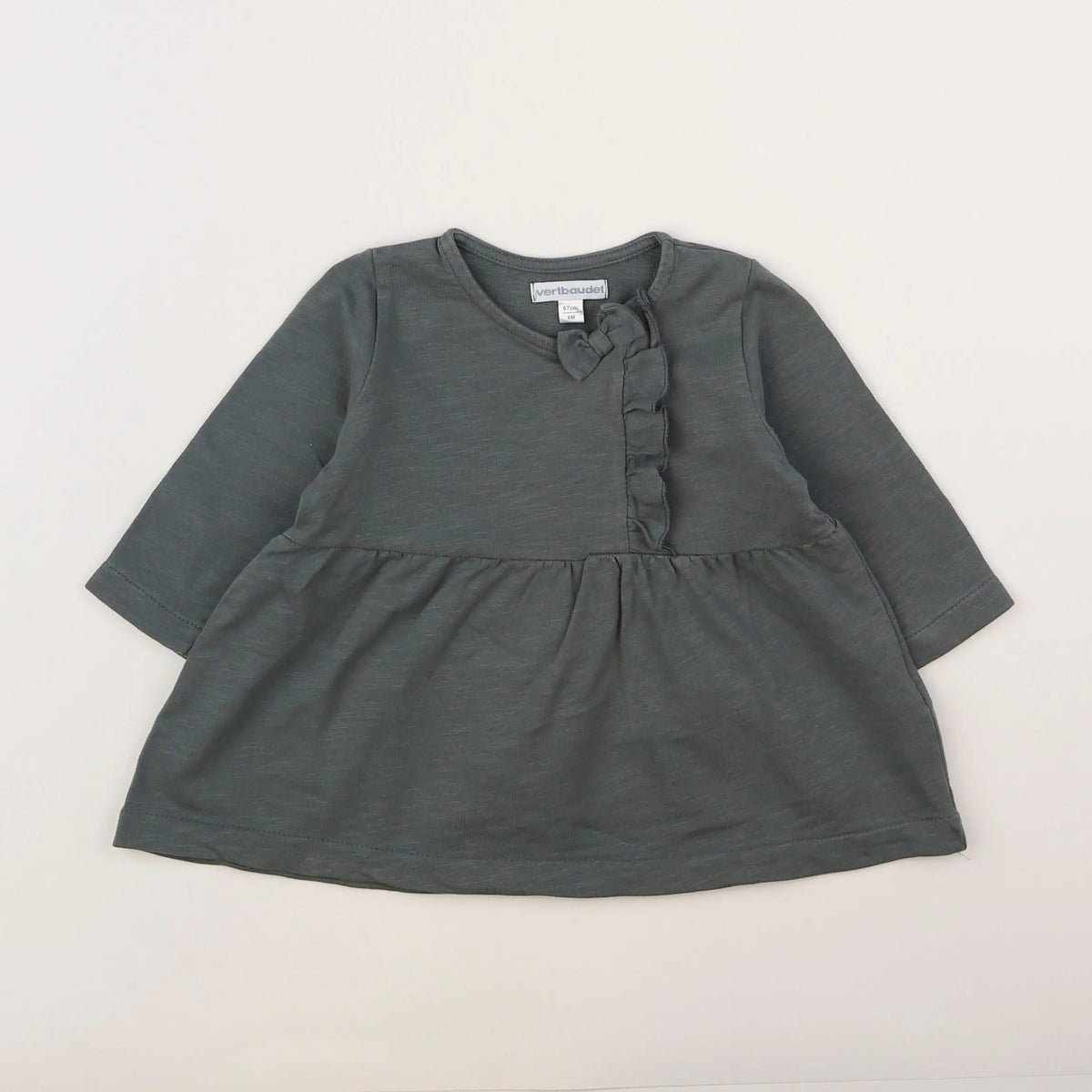 Vertbaudet - robe taupe - 6 mois