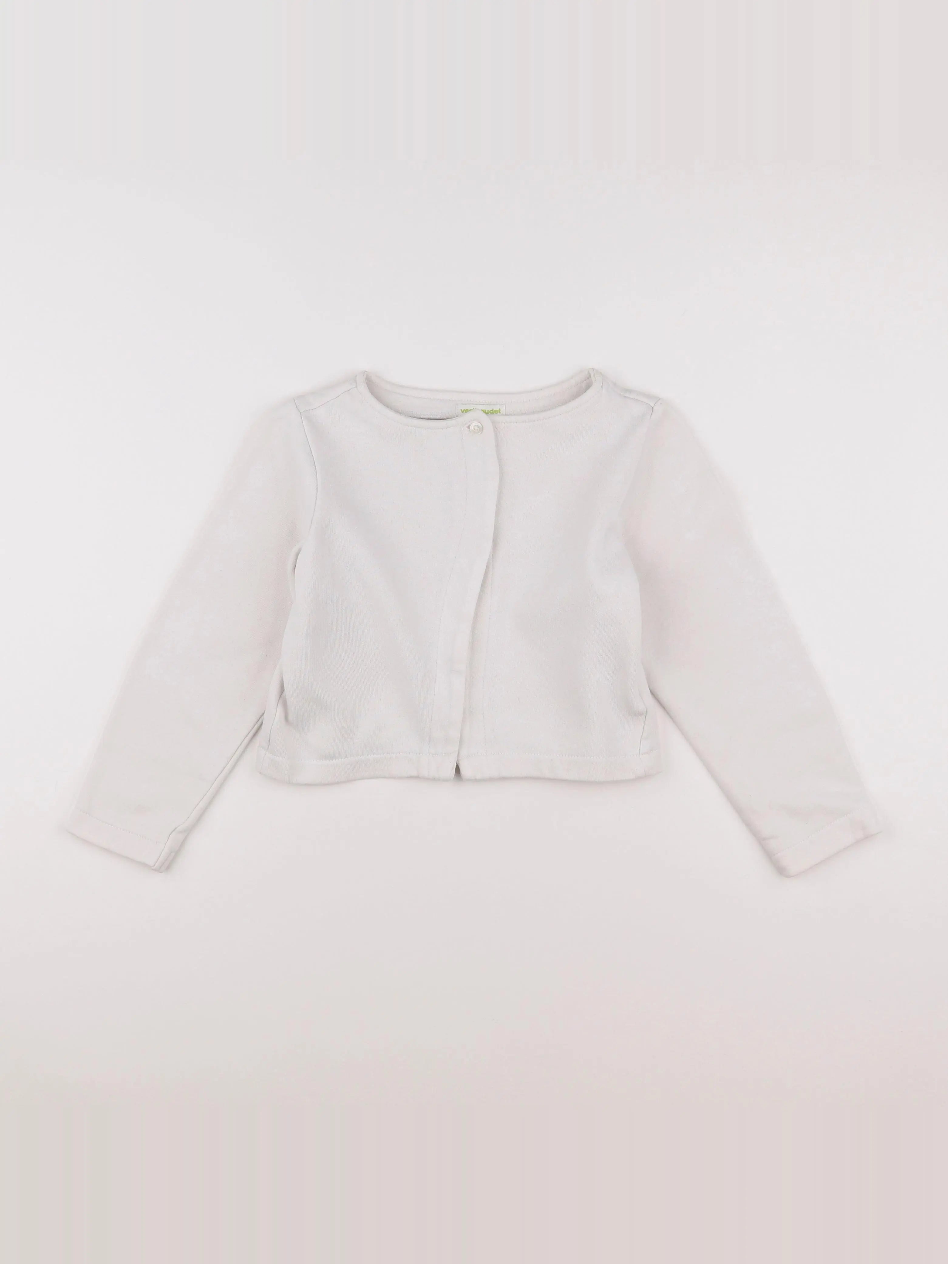 Vertbaudet - sweat imprimé au dos blanc - 8 ans