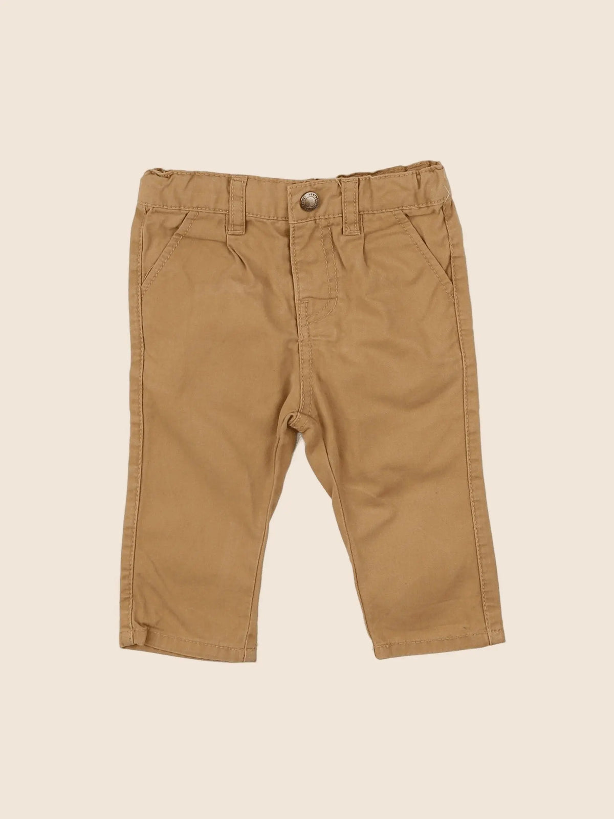 Vertbaudet - pantalon jaune - 6 mois