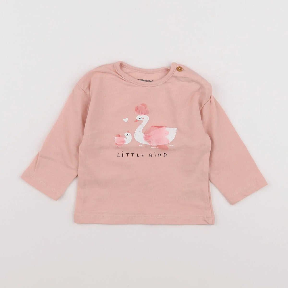 Vertbaudet - tee-shirt rose - 6 mois