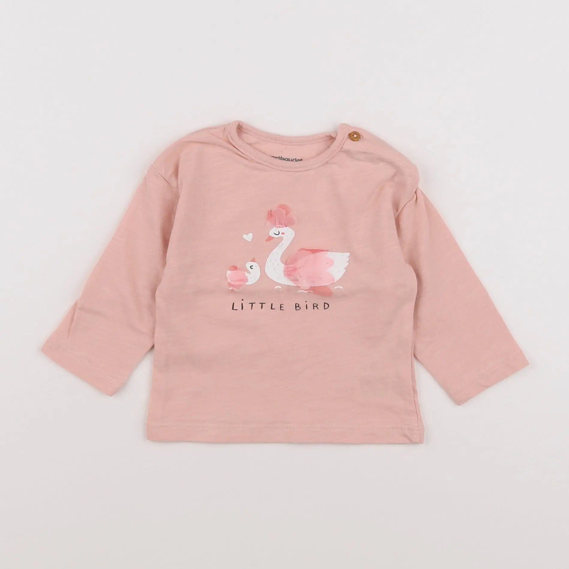 Vertbaudet - tee-shirt rose - 6 mois