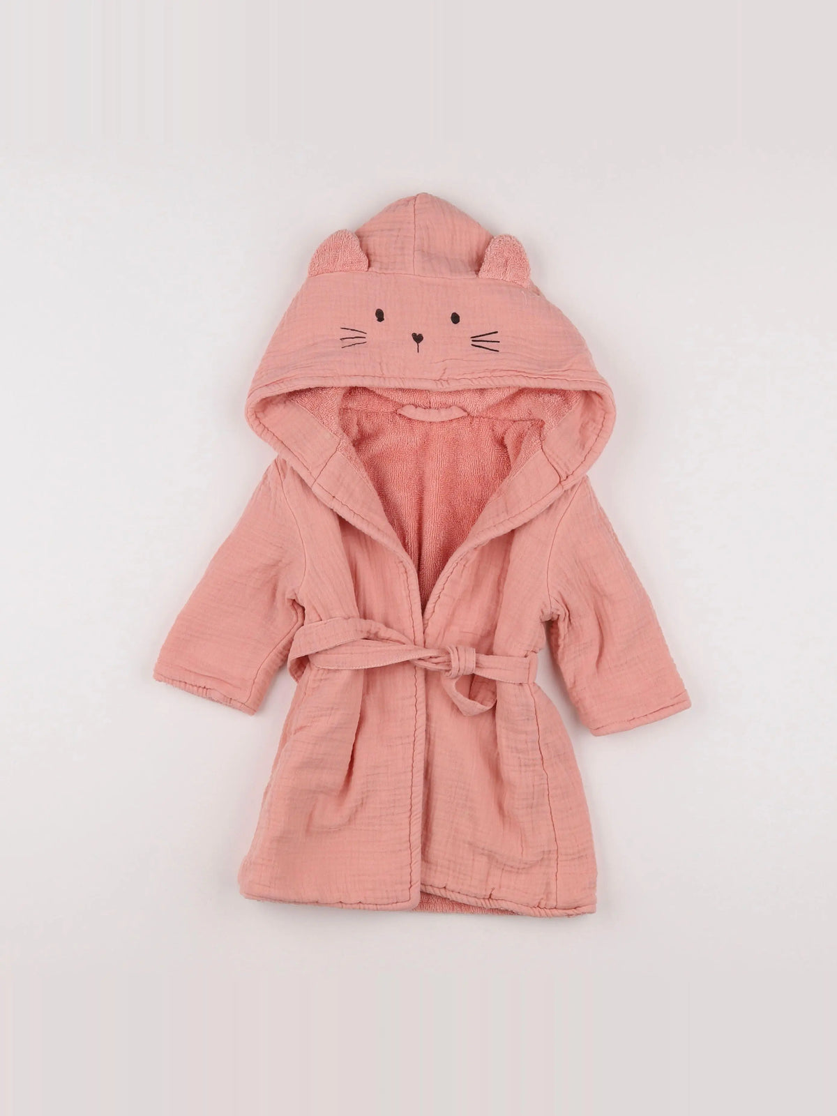 Vertbaudet - peignoir rose - 6-12 mois