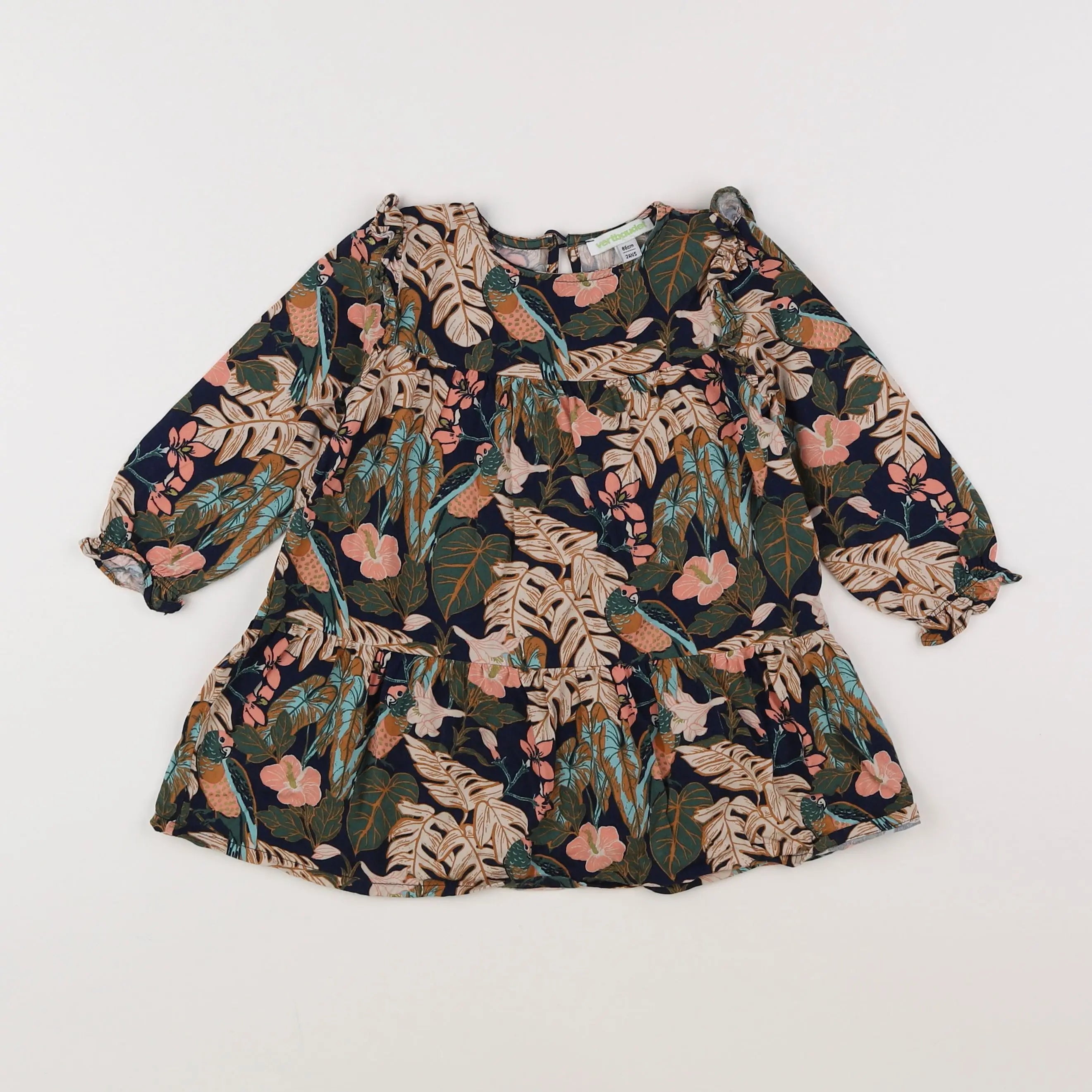 Vertbaudet - robe multicolore - 2 ans