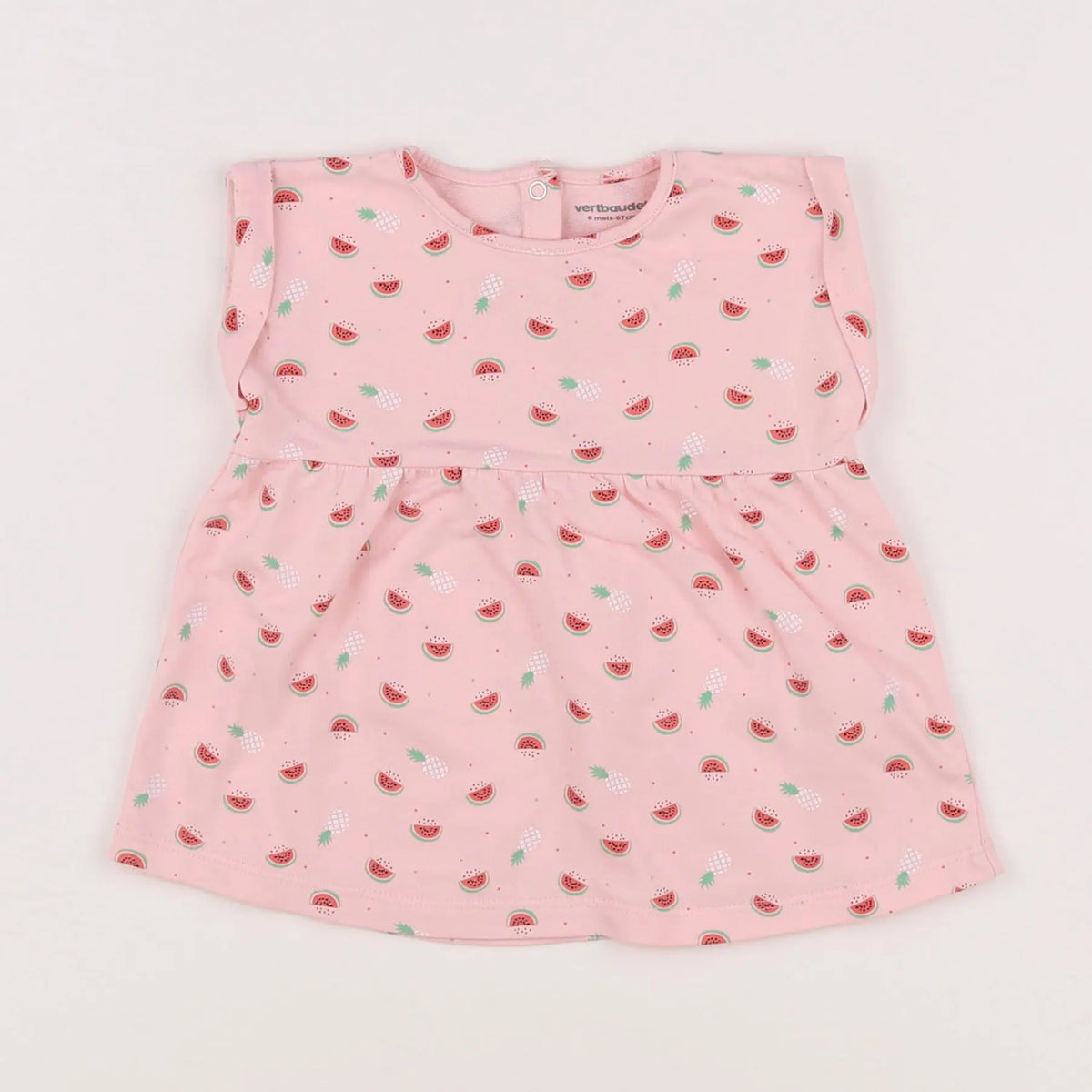 Vertbaudet - tee-shirt rose - 6 mois