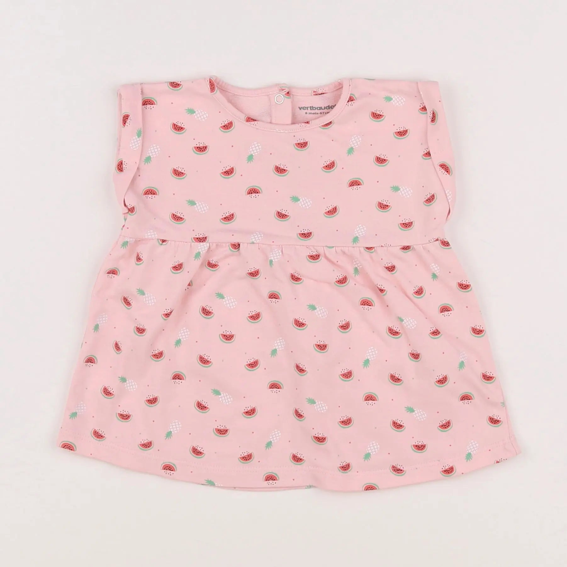 Vertbaudet - tee-shirt rose - 6 mois
