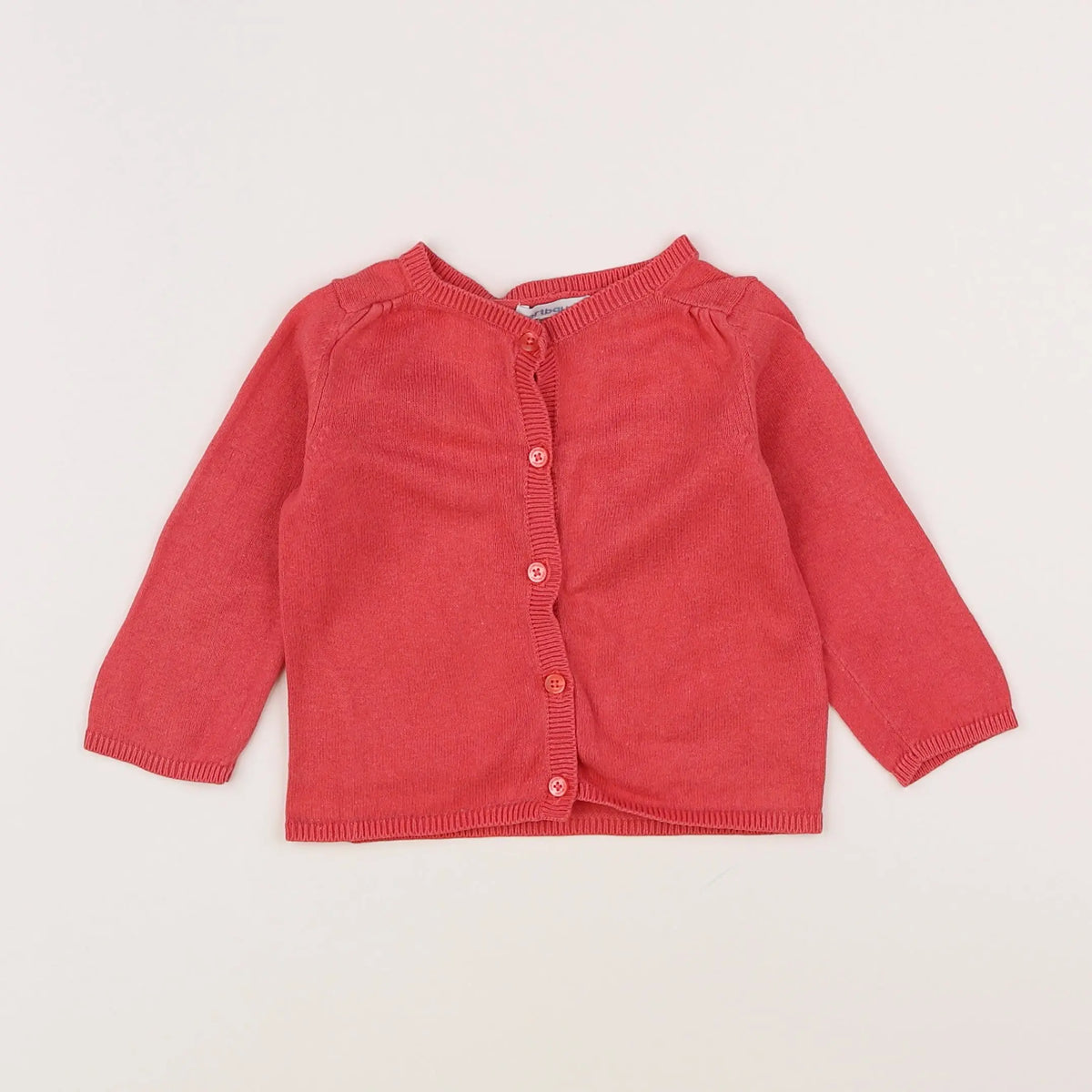 Vertbaudet - gilet rose - 12 mois