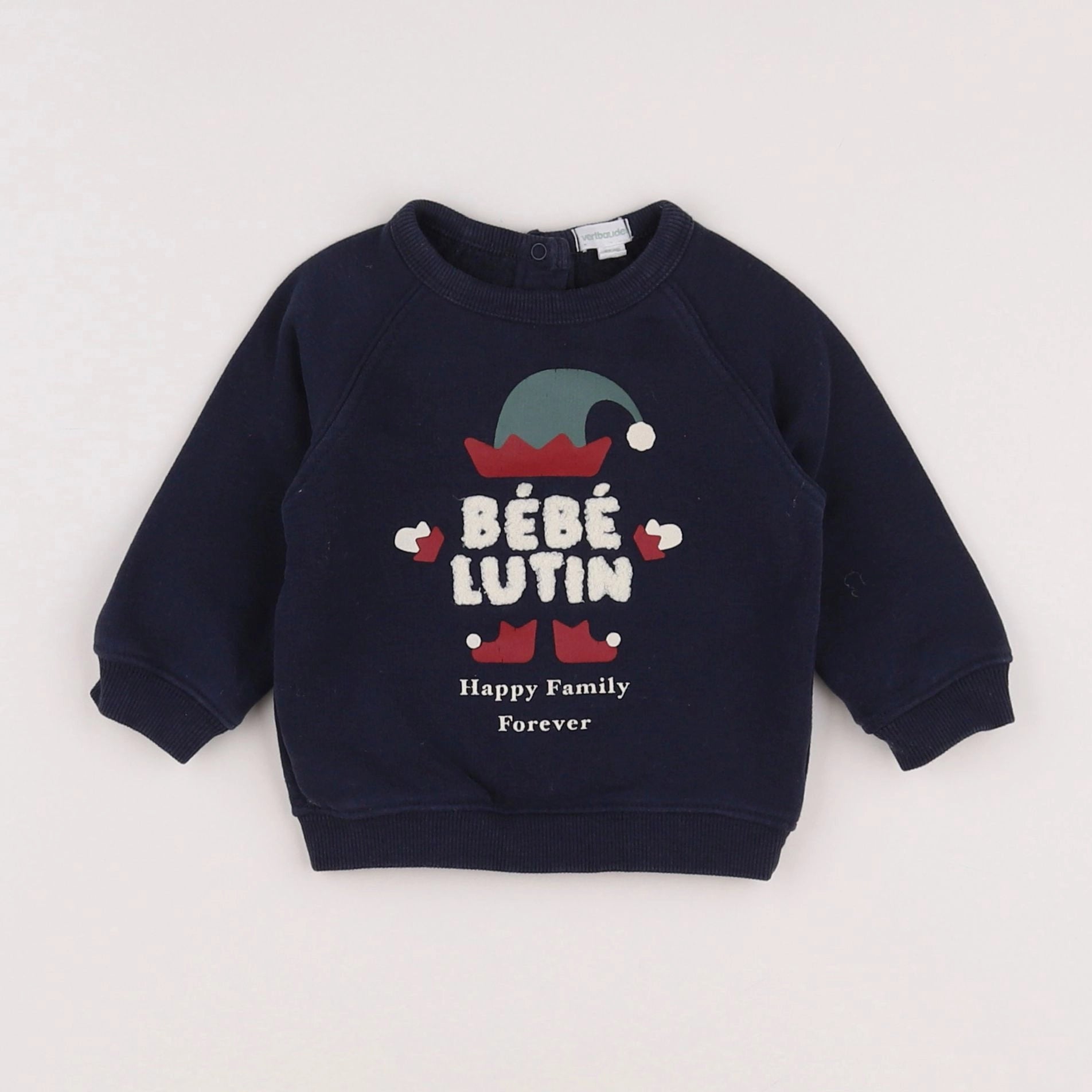 Vertbaudet - sweat bleu - 6 mois