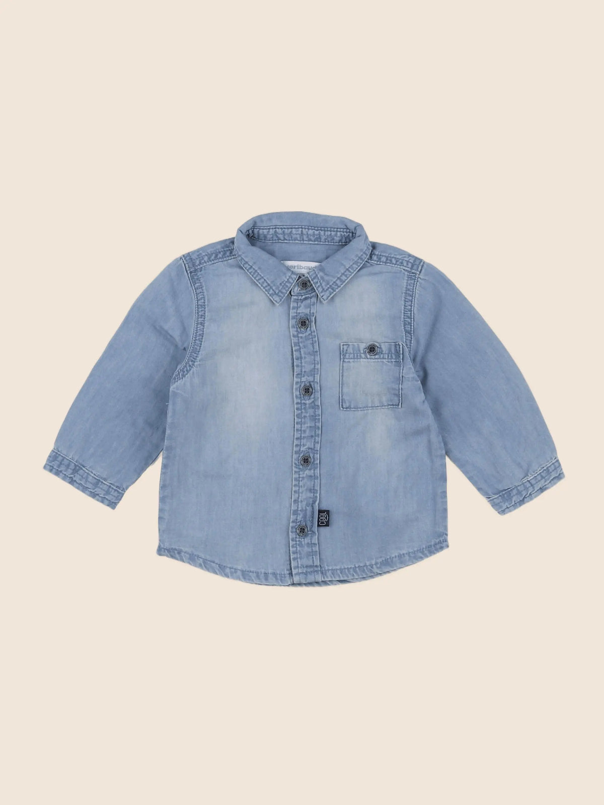 Vertbaudet - chemise bleu - 6 mois