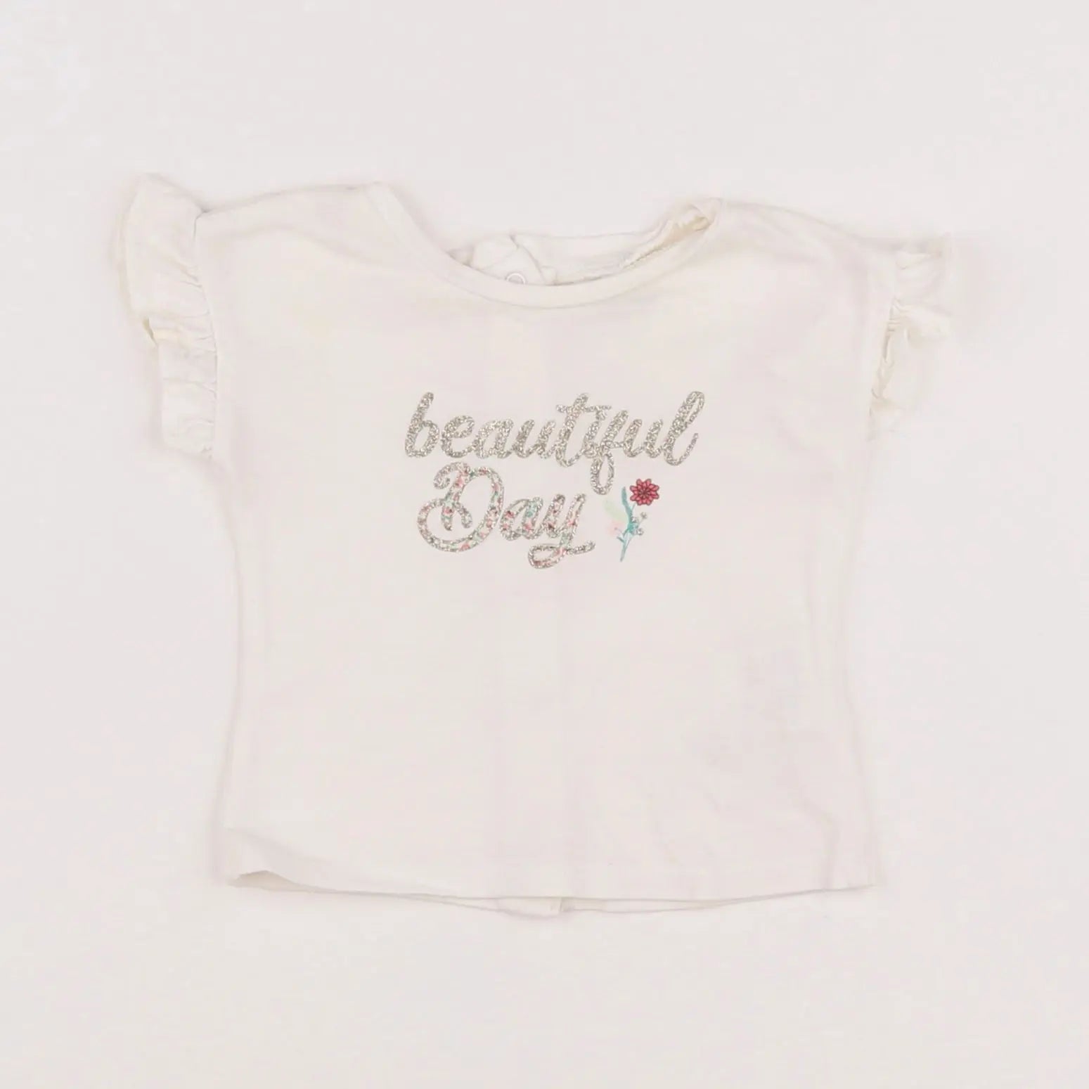 Vertbaudet - tee-shirt beige - 3 mois