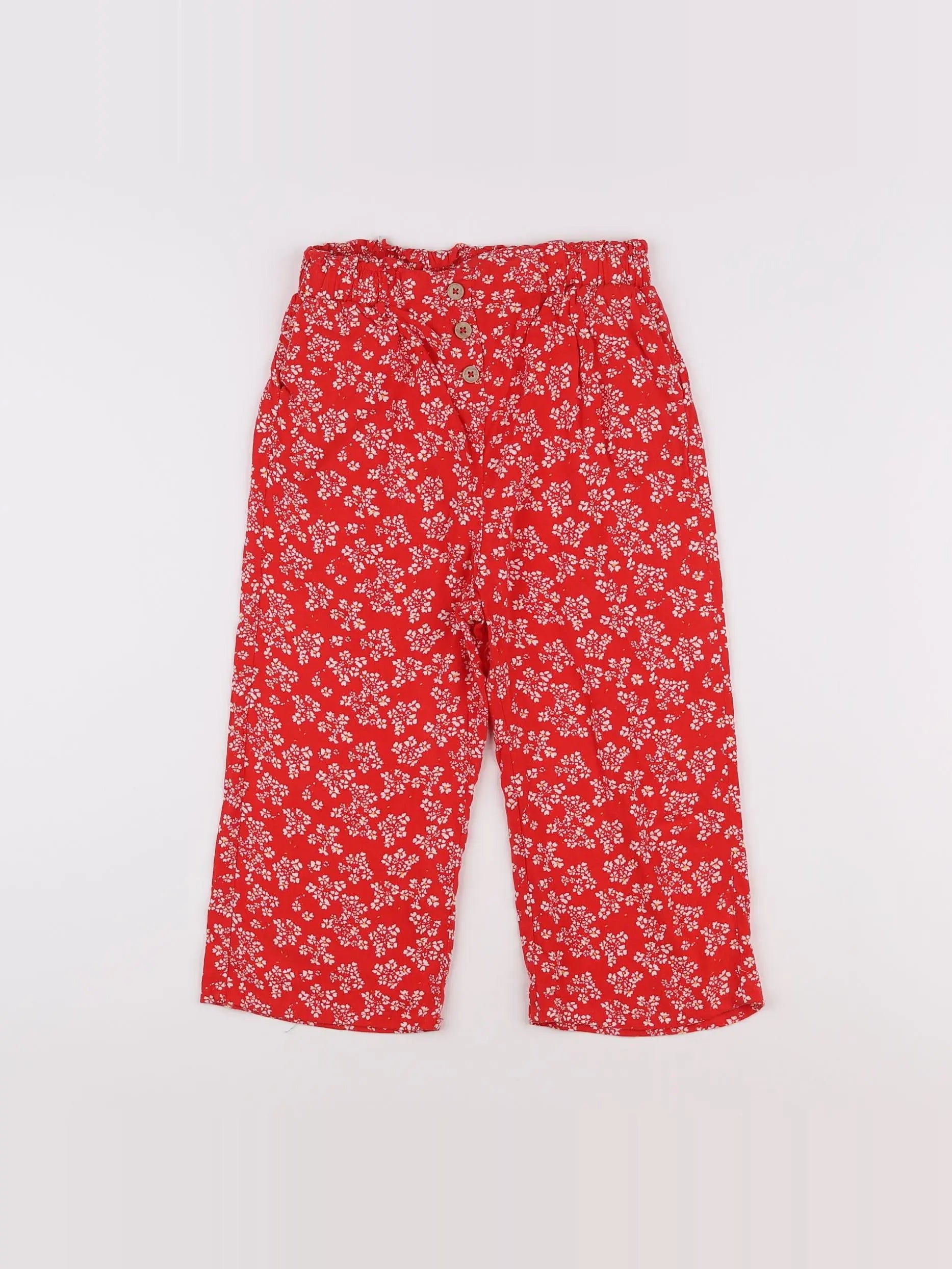 Vertbaudet - pantalon rouge - 9 ans