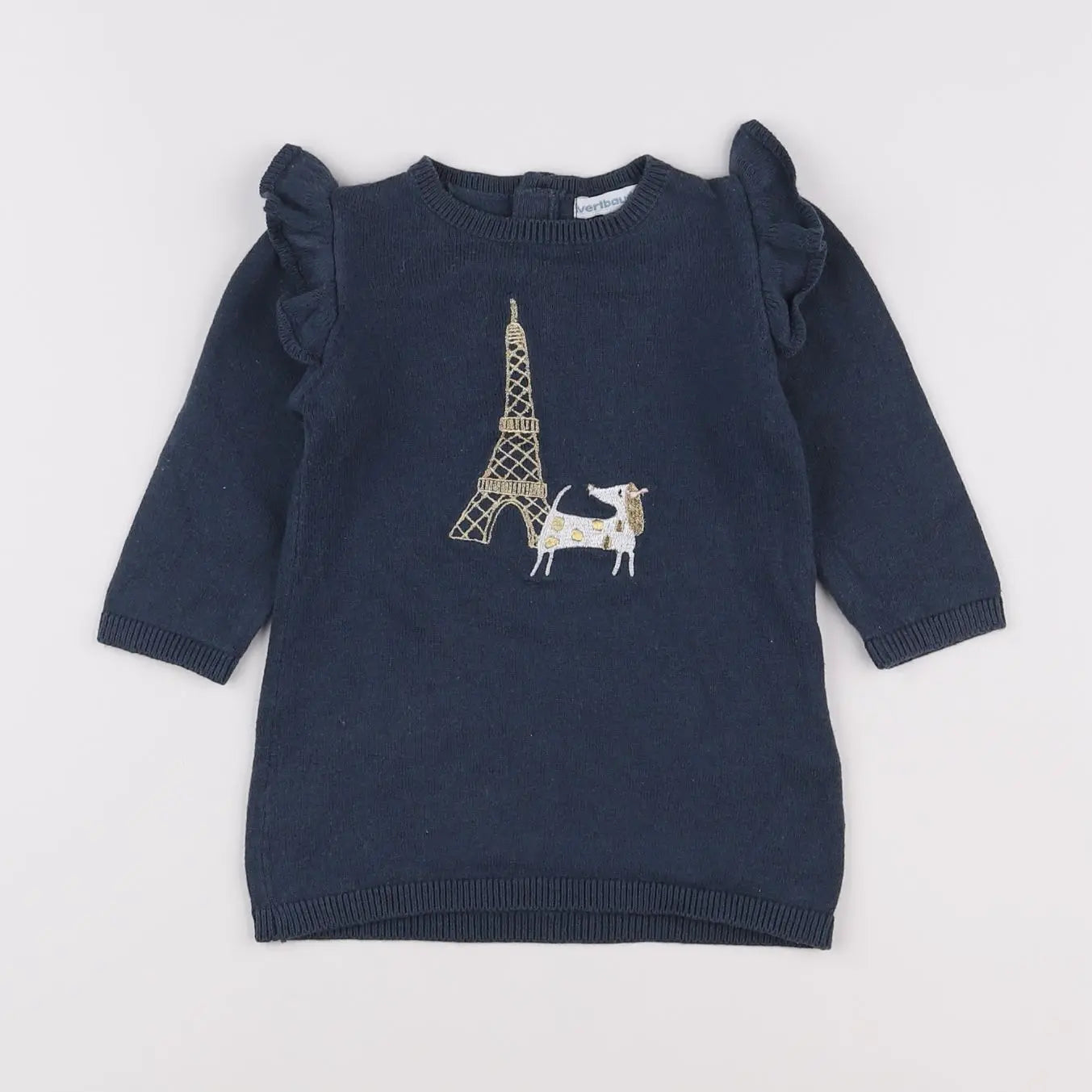 Vertbaudet - robe bleu - 9 mois