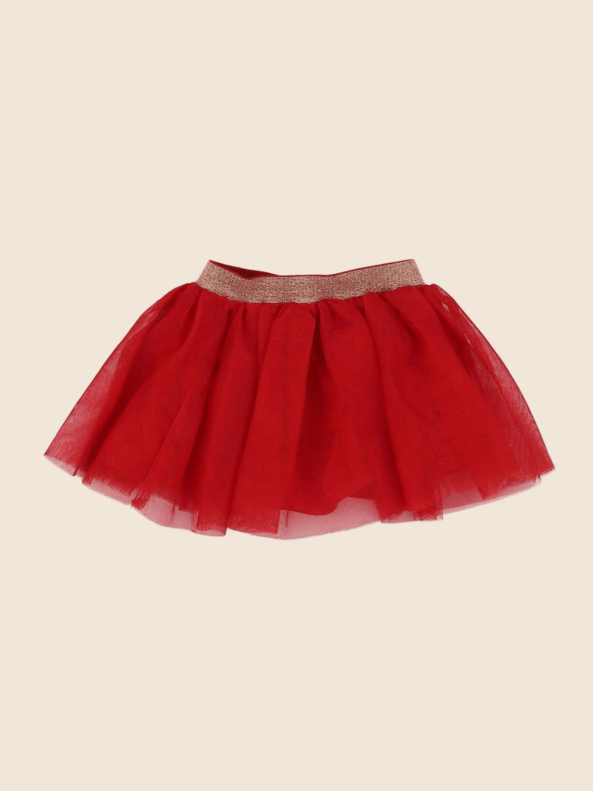 Vertbaudet - jupe rouge, or - 12 mois
