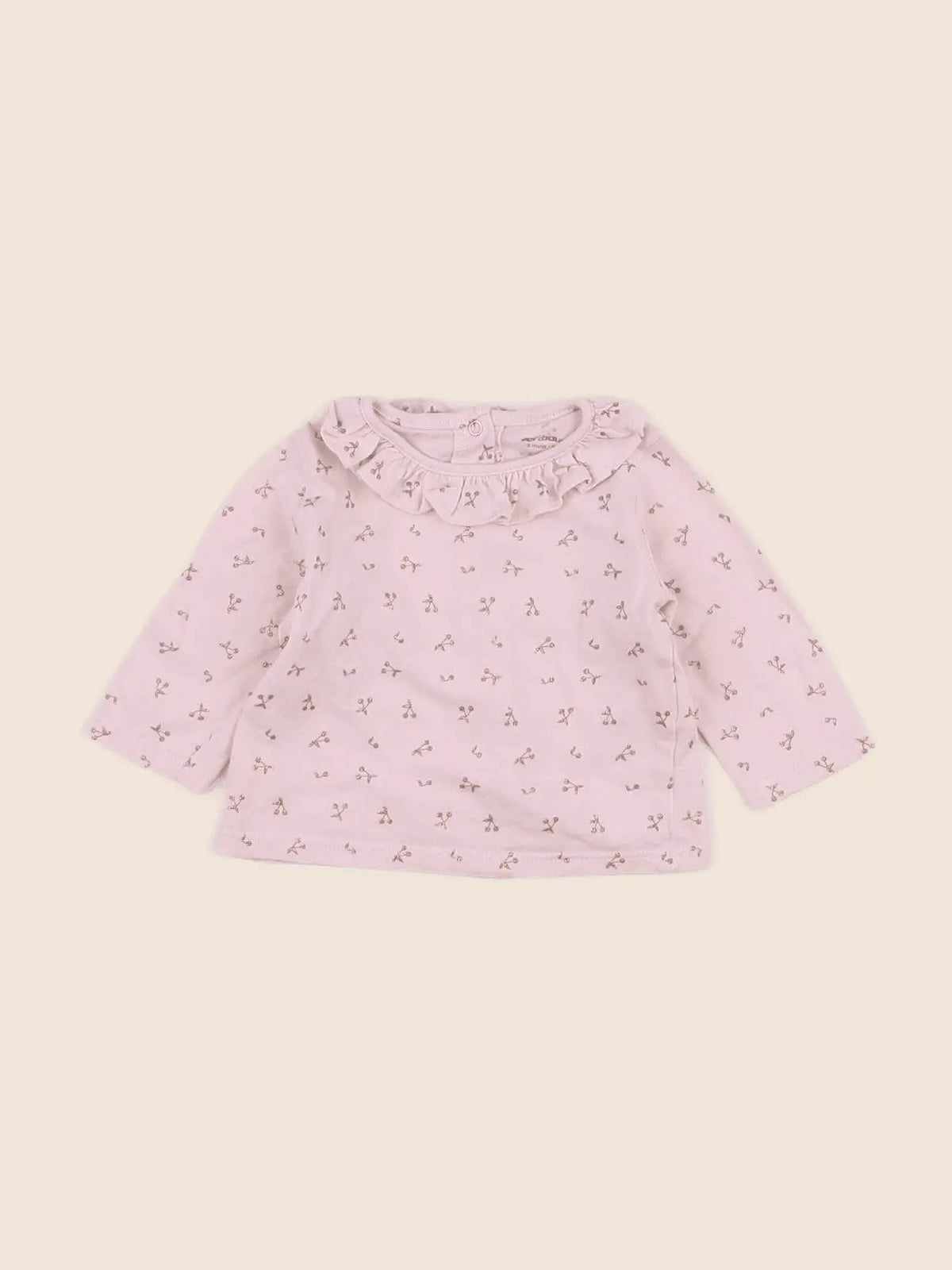 Vertbaudet - tee-shirt rose, or - 3 mois