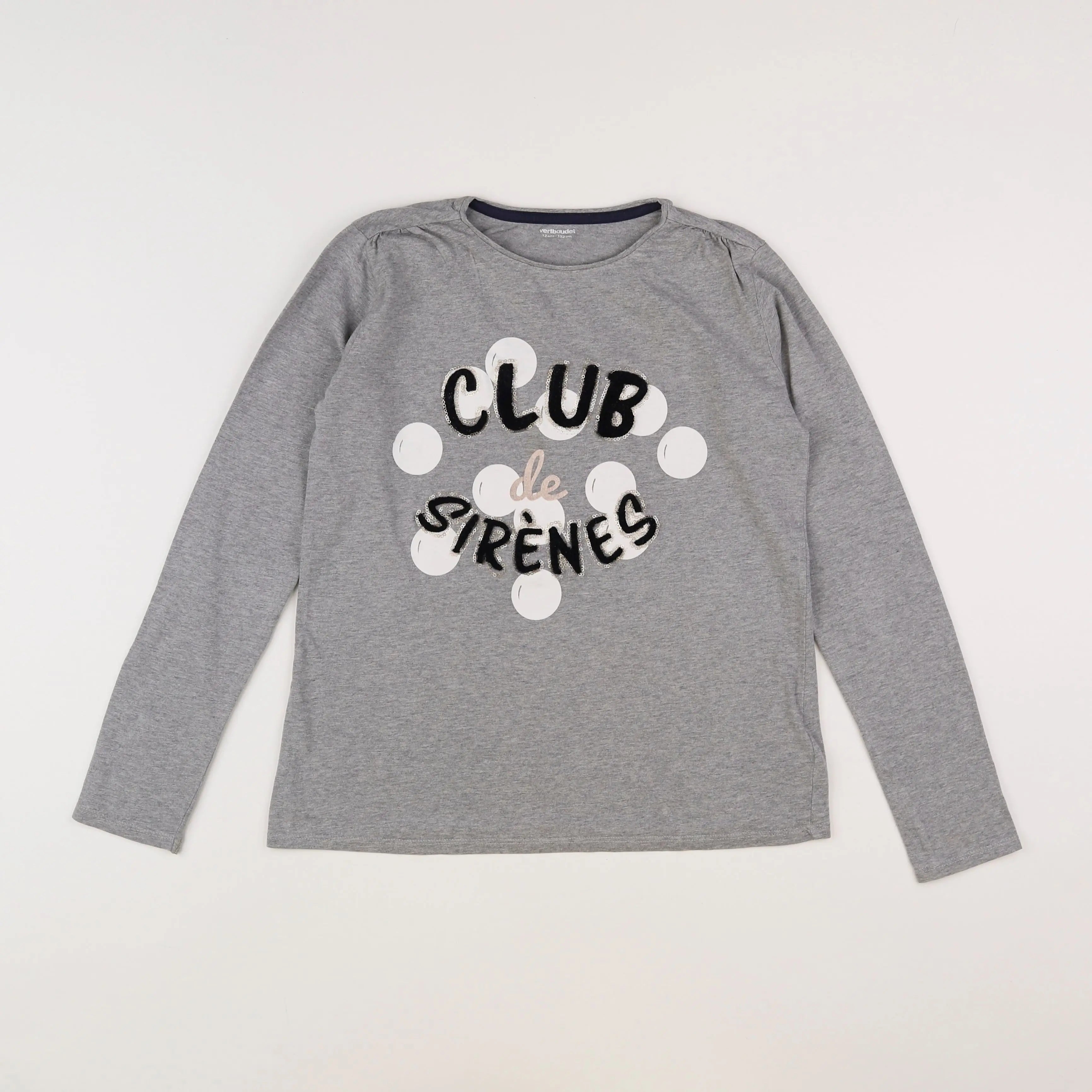Vertbaudet - tee-shirt gris - 12 ans