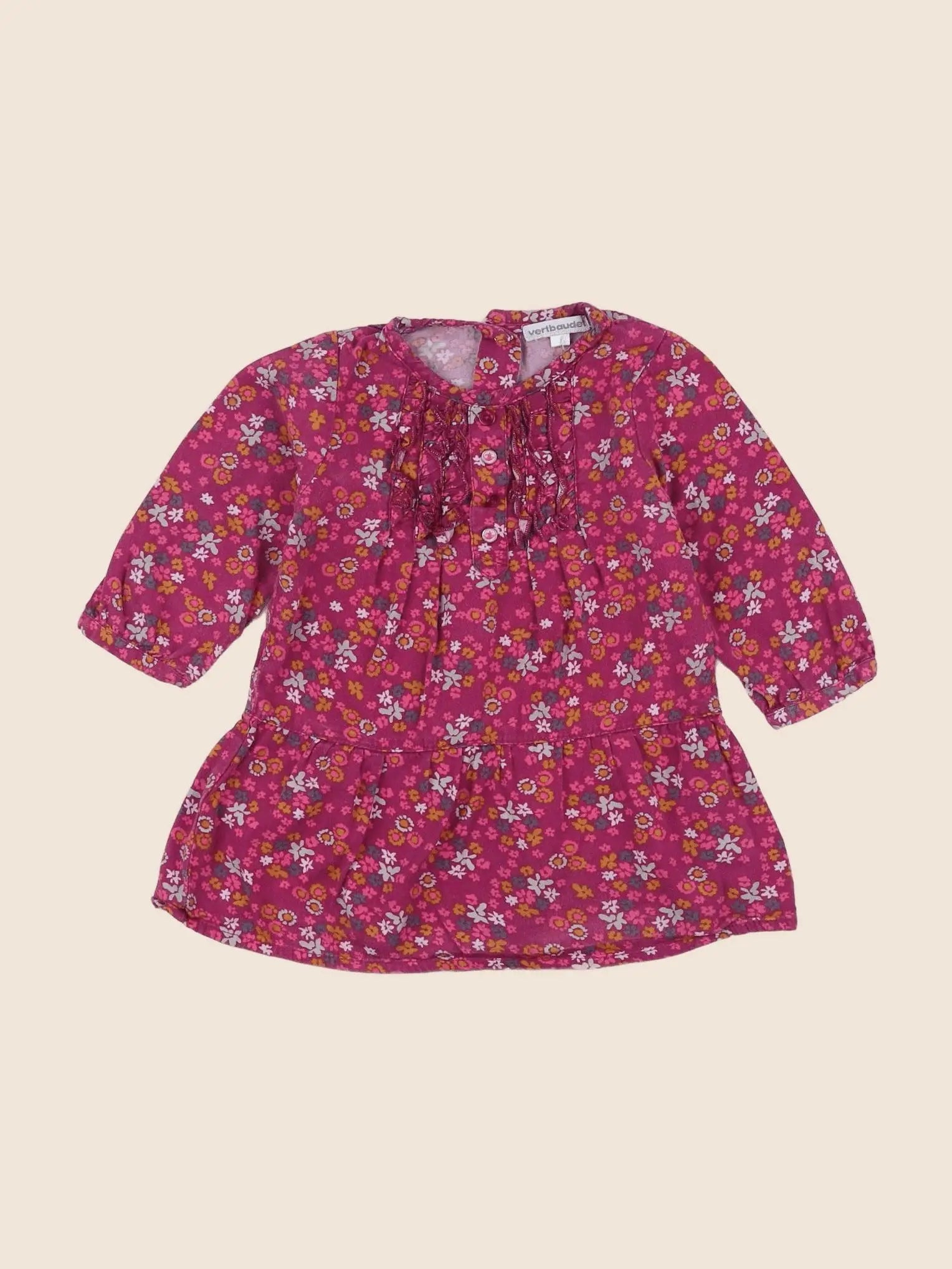 Vertbaudet - robe rose - 2 ans