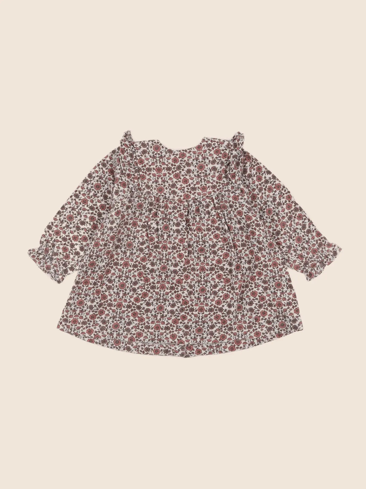 Vertbaudet - robe beige, marron - 9 mois
