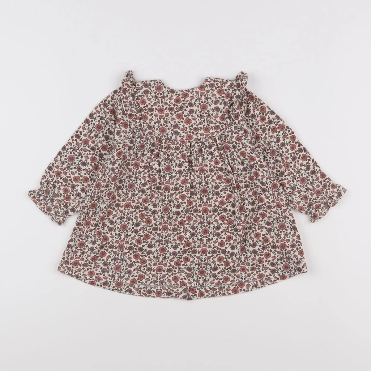 Vertbaudet - robe beige, marron - 9 mois