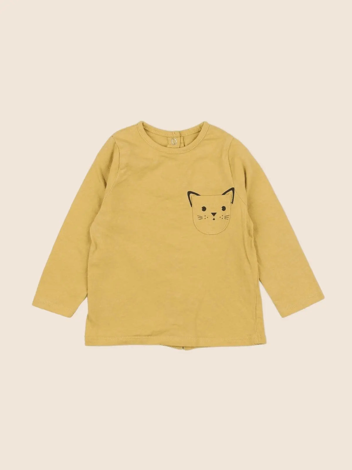 Vertbaudet - tee-shirt jaune - 6 mois