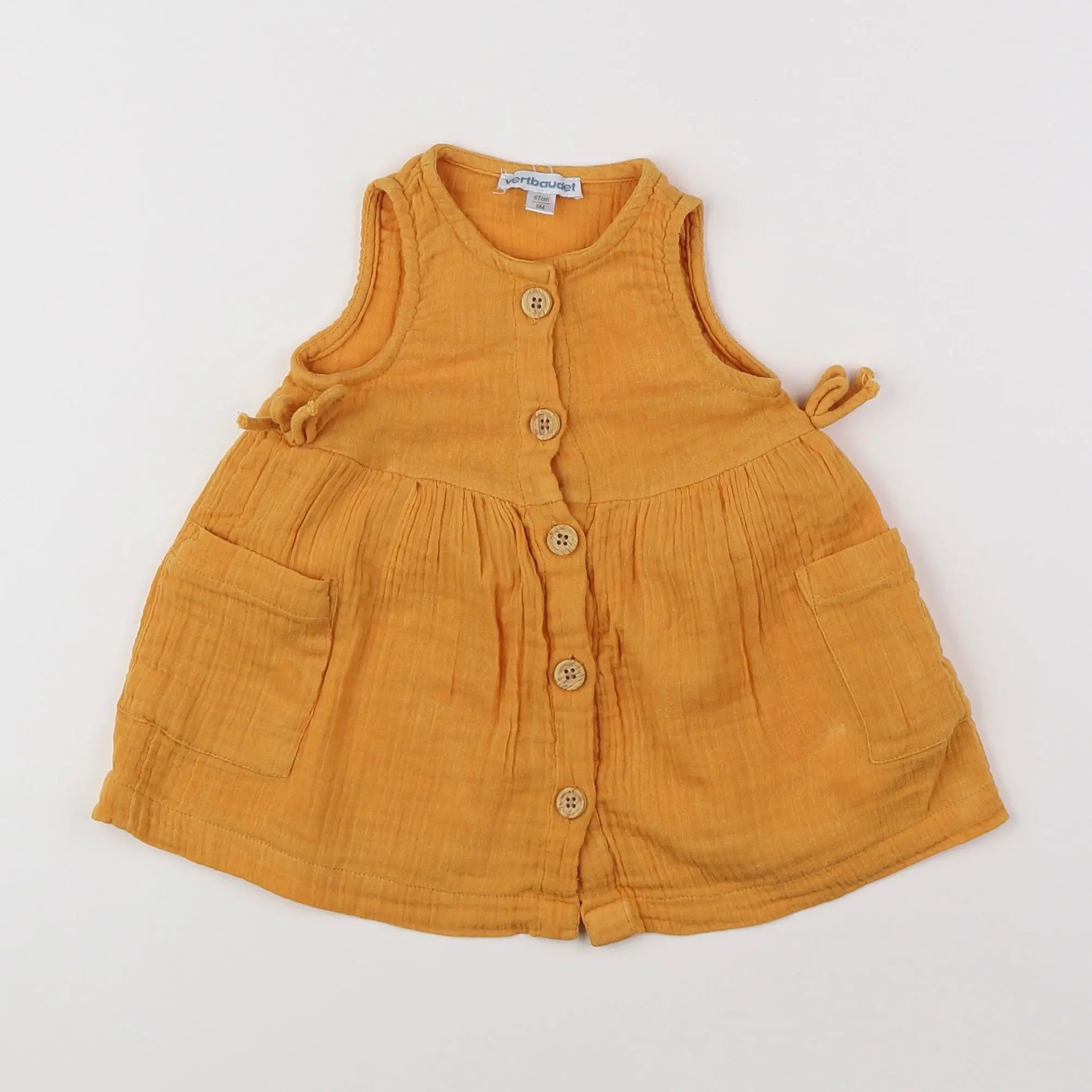 Vertbaudet - robe jaune - 6 mois