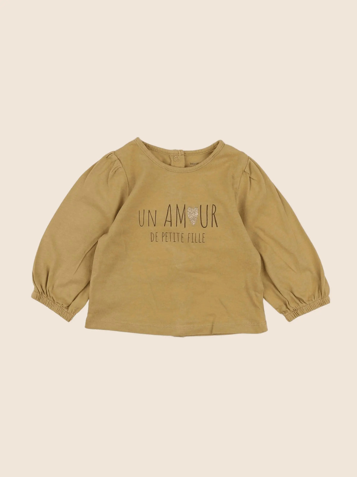 Vertbaudet - tee-shirt jaune - 6 mois